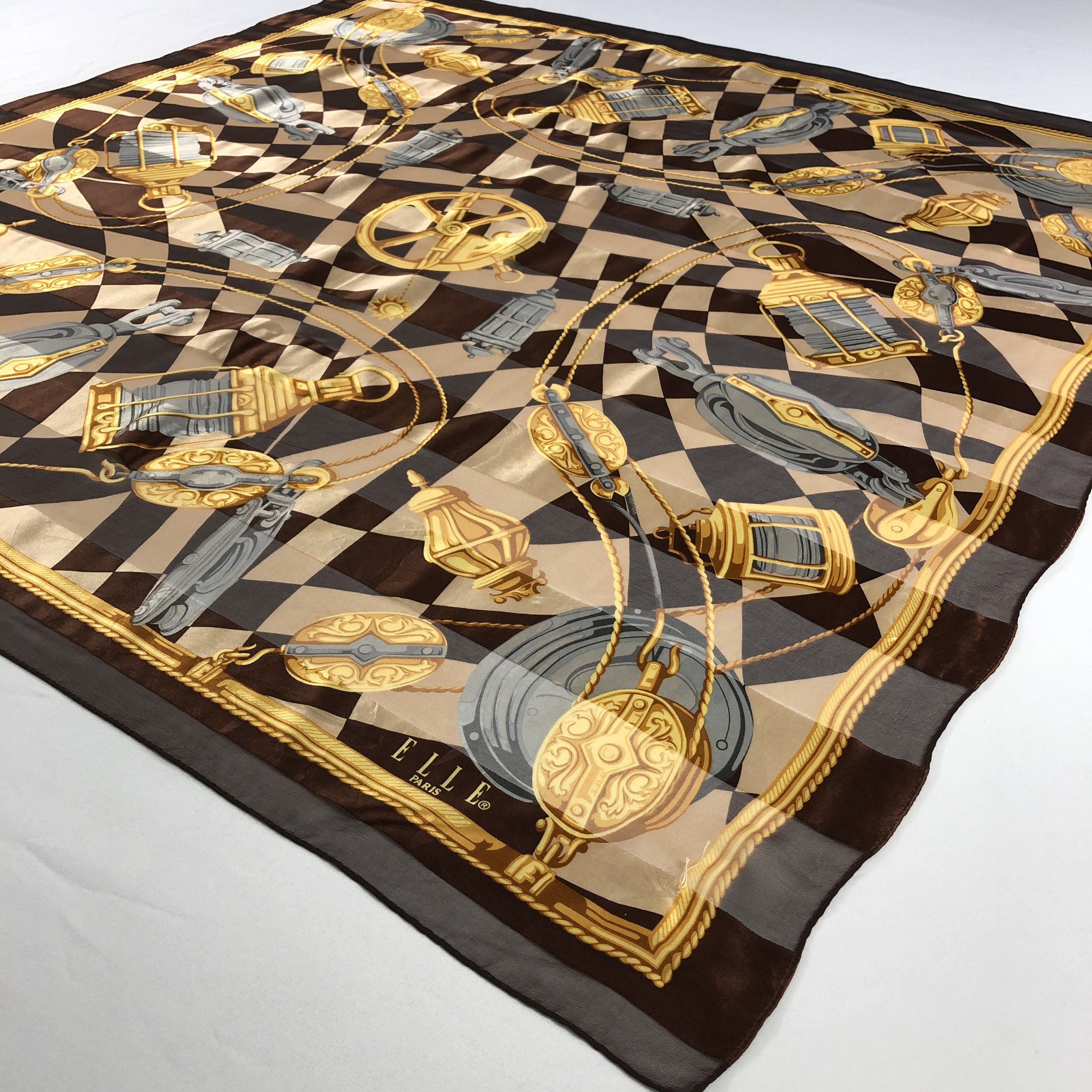 Vintage Vintage Elle Paris Silk Scarf Size ONE SIZE - 3 Thumbnail