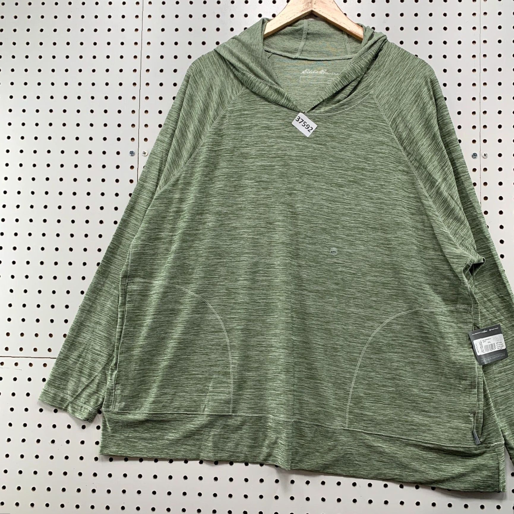 Eddie Bauer Eddie Bauer Hoodie Sweatshirt Women's 2XL Green Lightweight Pullover Activewear Size XXL / US 16-18 / IT 52-54 - 3 Thumbnail