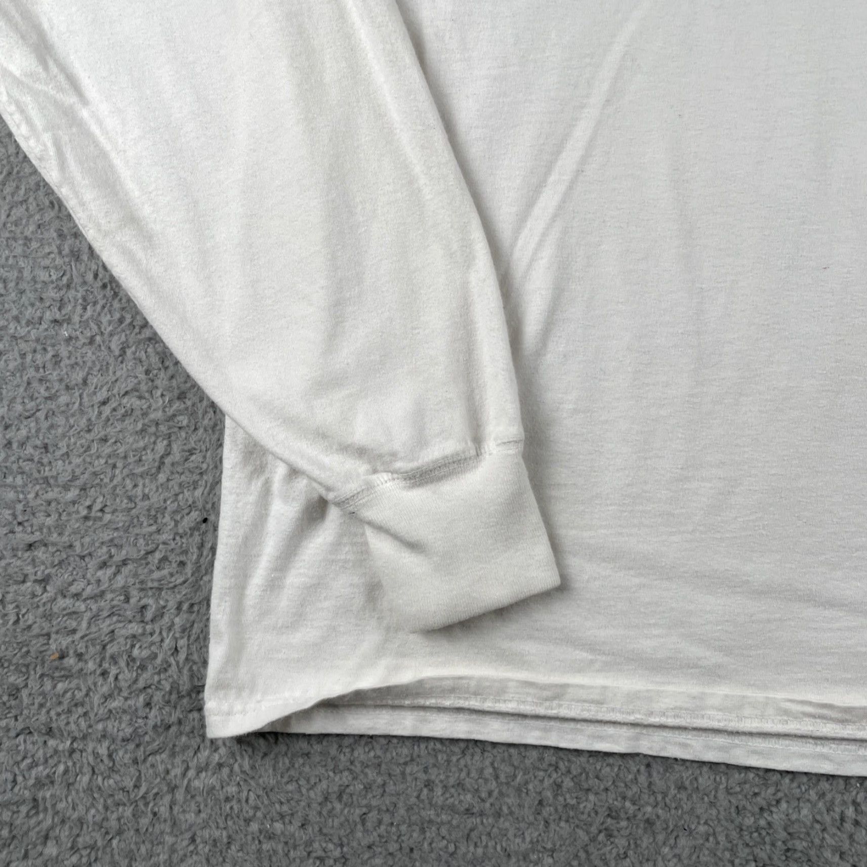 Hanes VINTAGE Hanes Beefy-T Plain Solid White Men’s Size XL Long Sleeve Henley Shirt Y2K EUC Size US XL / EU 56 / 4 - 5 Thumbnail