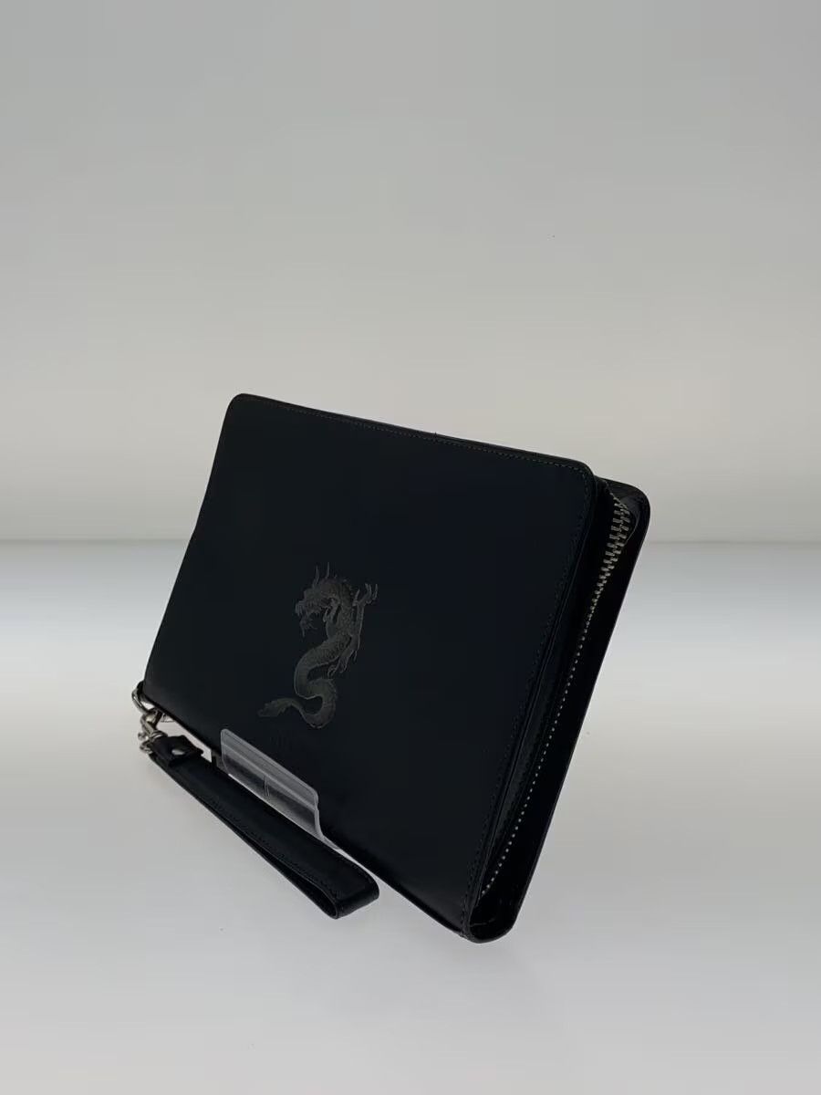 Jean Paul Gaultier Dragon Motif Leather Clutch Bag Size ONE SIZE - 2 Thumbnail