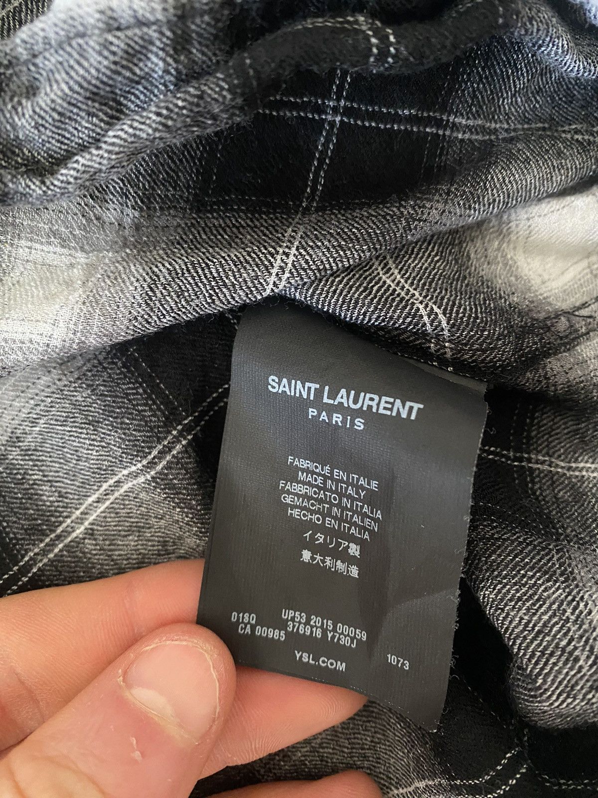 Saint Laurent Paris Saint Laurent FW15 wool blend flannel Size US M / EU 48-50 / 2 - 5 Thumbnail