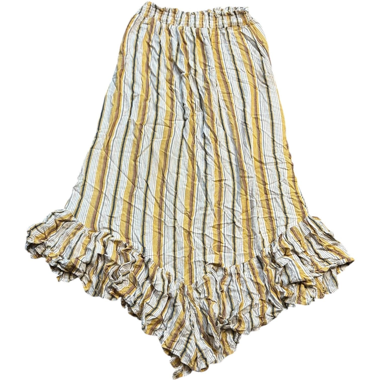 Other Angie Y2K Pinstripe Asymmetrical Boho Maxi Skirt Size 25" / US 0 / IT 36 - 1 Thumbnail