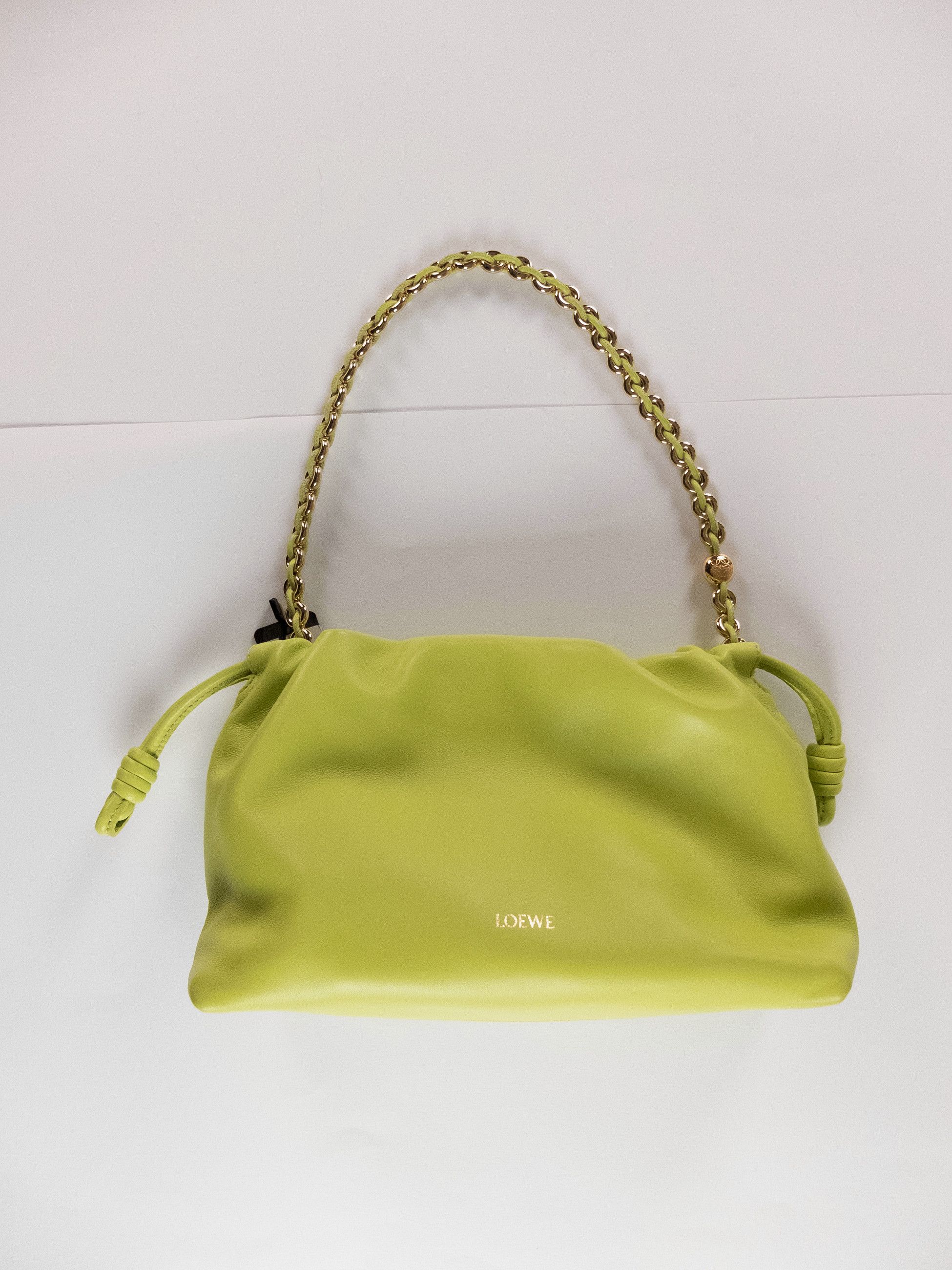Loewe LOEWE Flamenco anise green leather shoulder bag authentic Size ONE SIZE - 8 Thumbnail