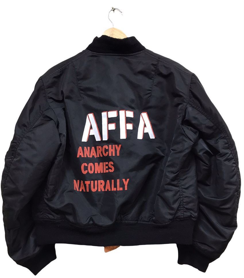 A.F.F.A. × Hiroshi Fujiwara × Jun Takahashi ☠️SOLD☠️AFFA ANARCHYFOREVER FOREVER ANARCHY MA-1 Bomber Jacket Size US XL / EU 56 / 4 - 2 Thumbnail