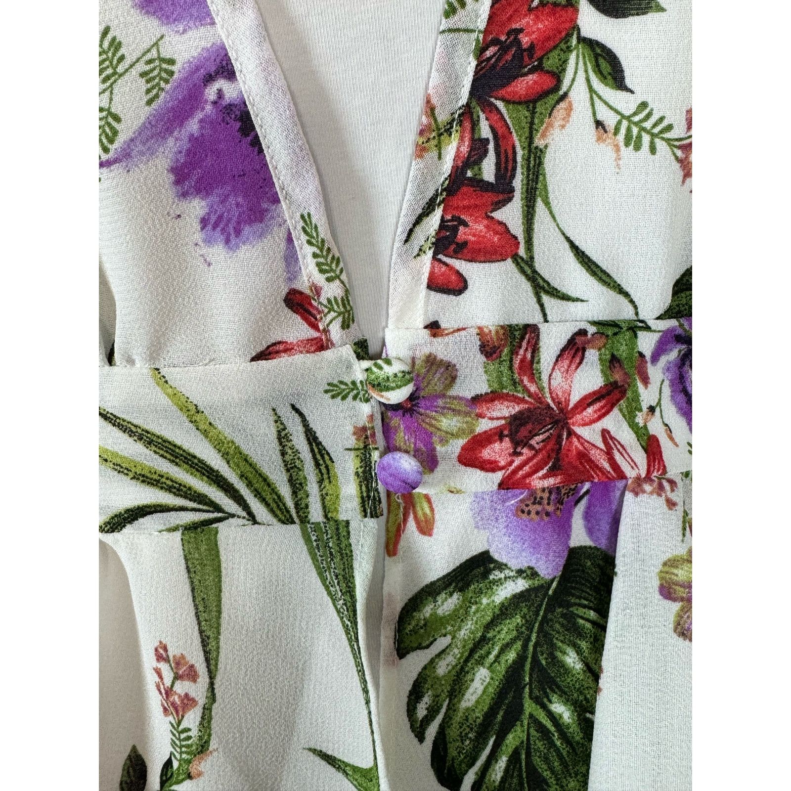 Unknown London Haute Project Los Angeles Tropical Floral High Low Blouse M Size M / US 6-8 / IT 42-44 - 5 Thumbnail