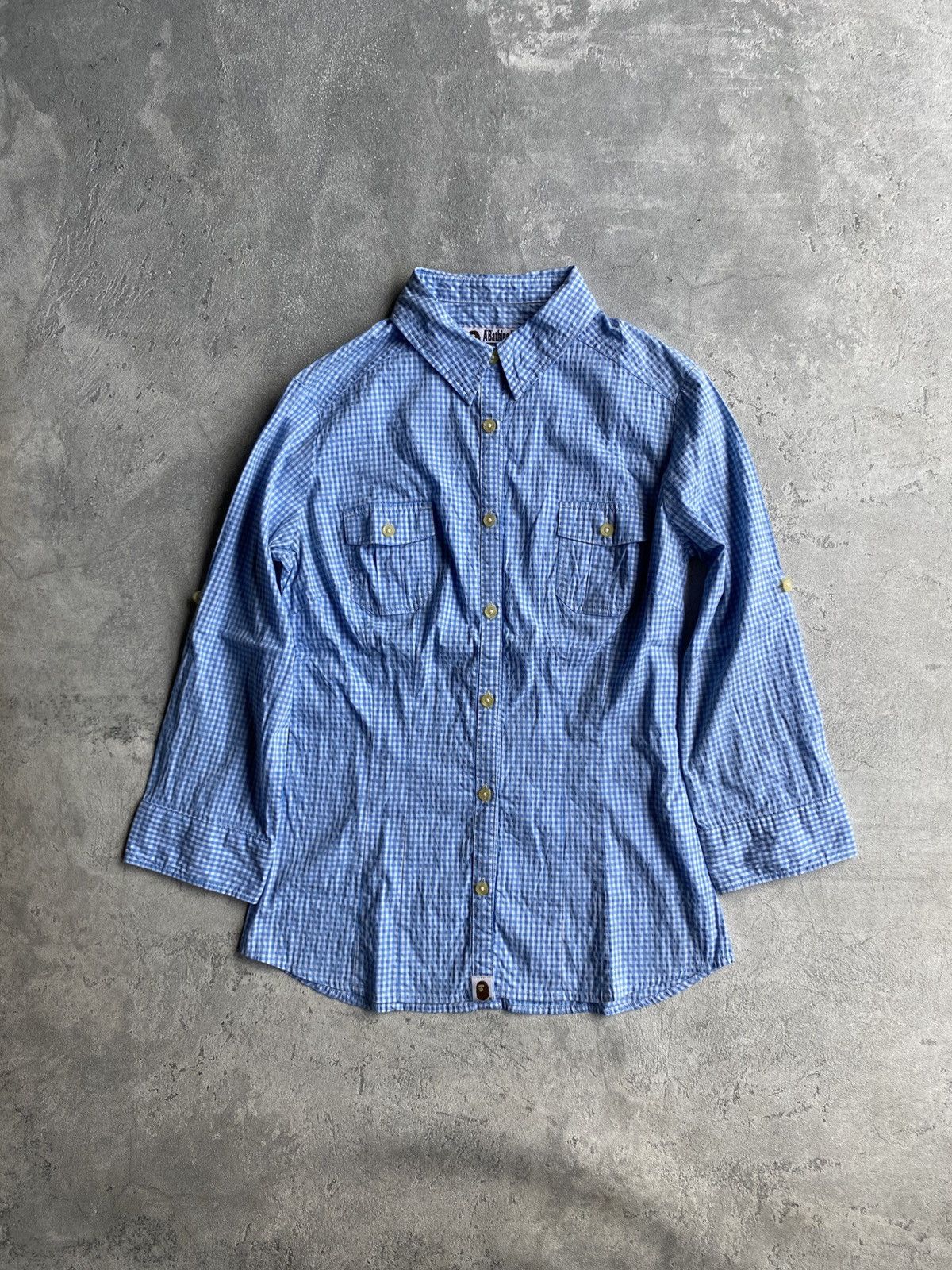 Bape BAPE Blue Gingham Women Shirt Size S / US 4 / IT 40 - 4 Thumbnail