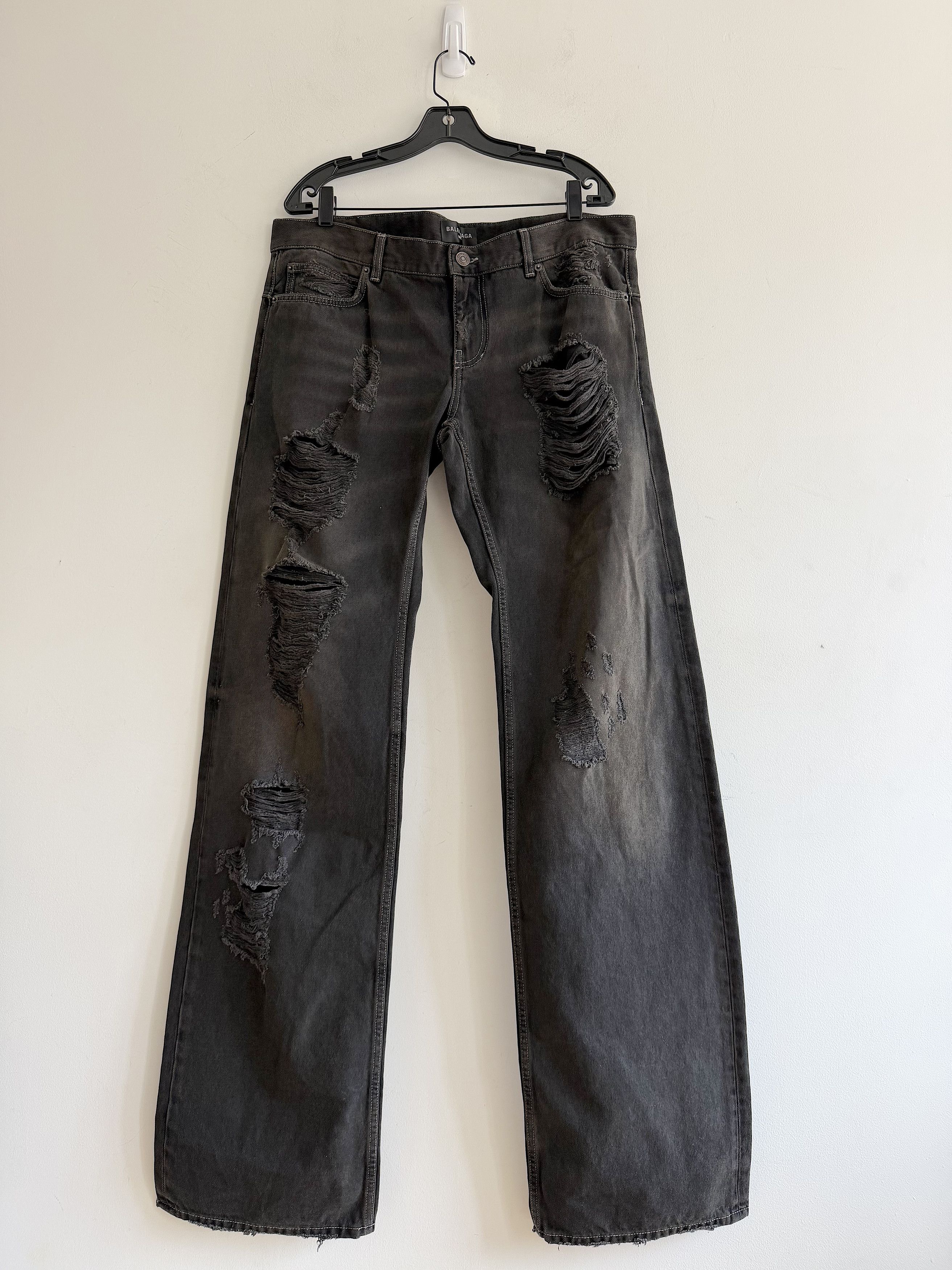 Balenciaga Destroyed Jeans | Grailed