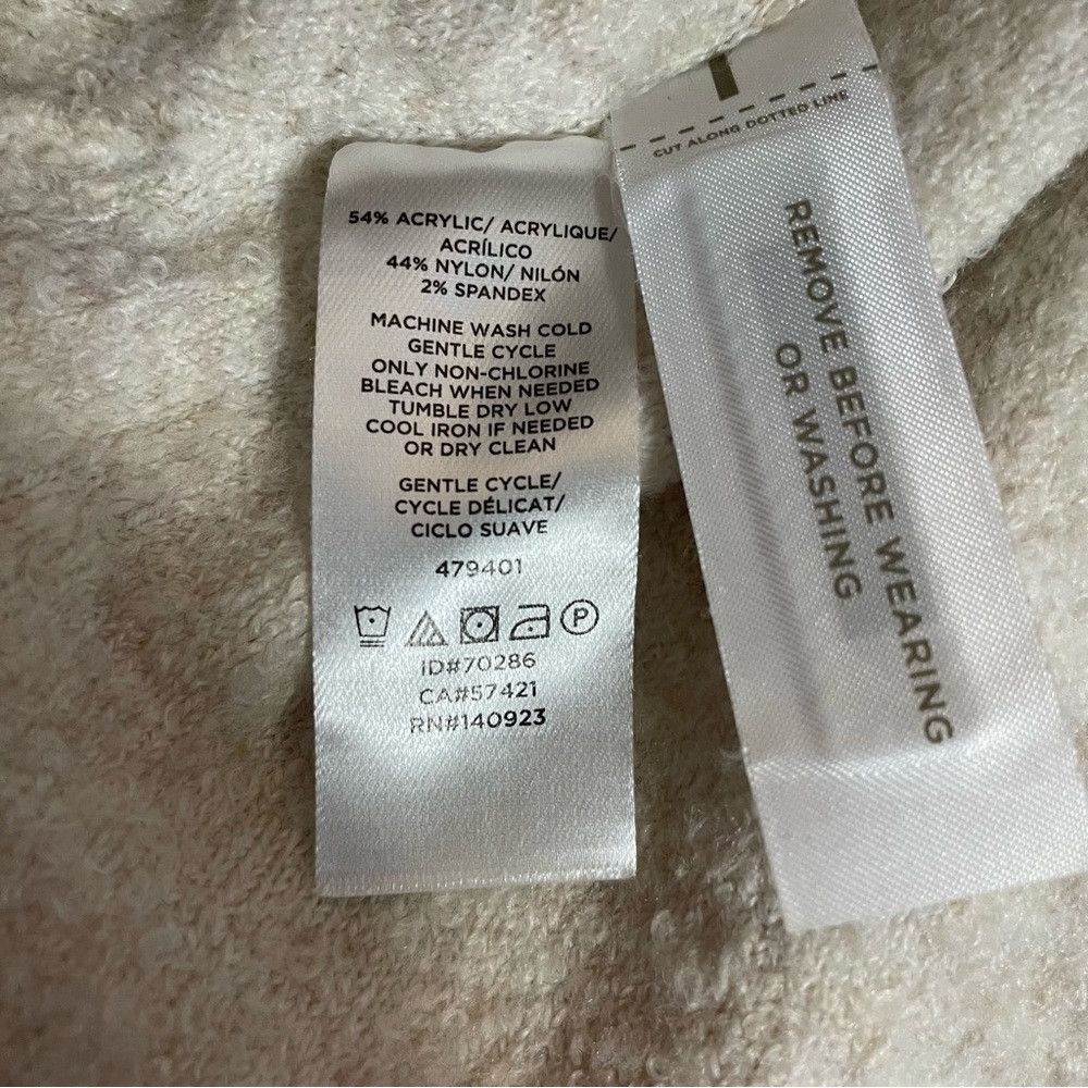 Lou & Grey New Lou & Grey Dolman Sleeve Poncho Textured Knit Beige Swe Size S / US 4 / IT 40 - 8 Thumbnail