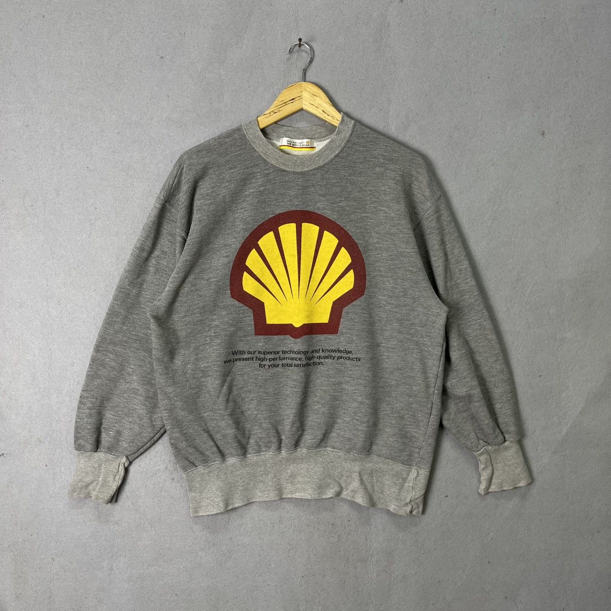 Vintage Vintage Showa Shell Sekiyu Shell Service Wear Sweatshirt Size US L / EU 52-54 / 3 - 1 Thumbnail