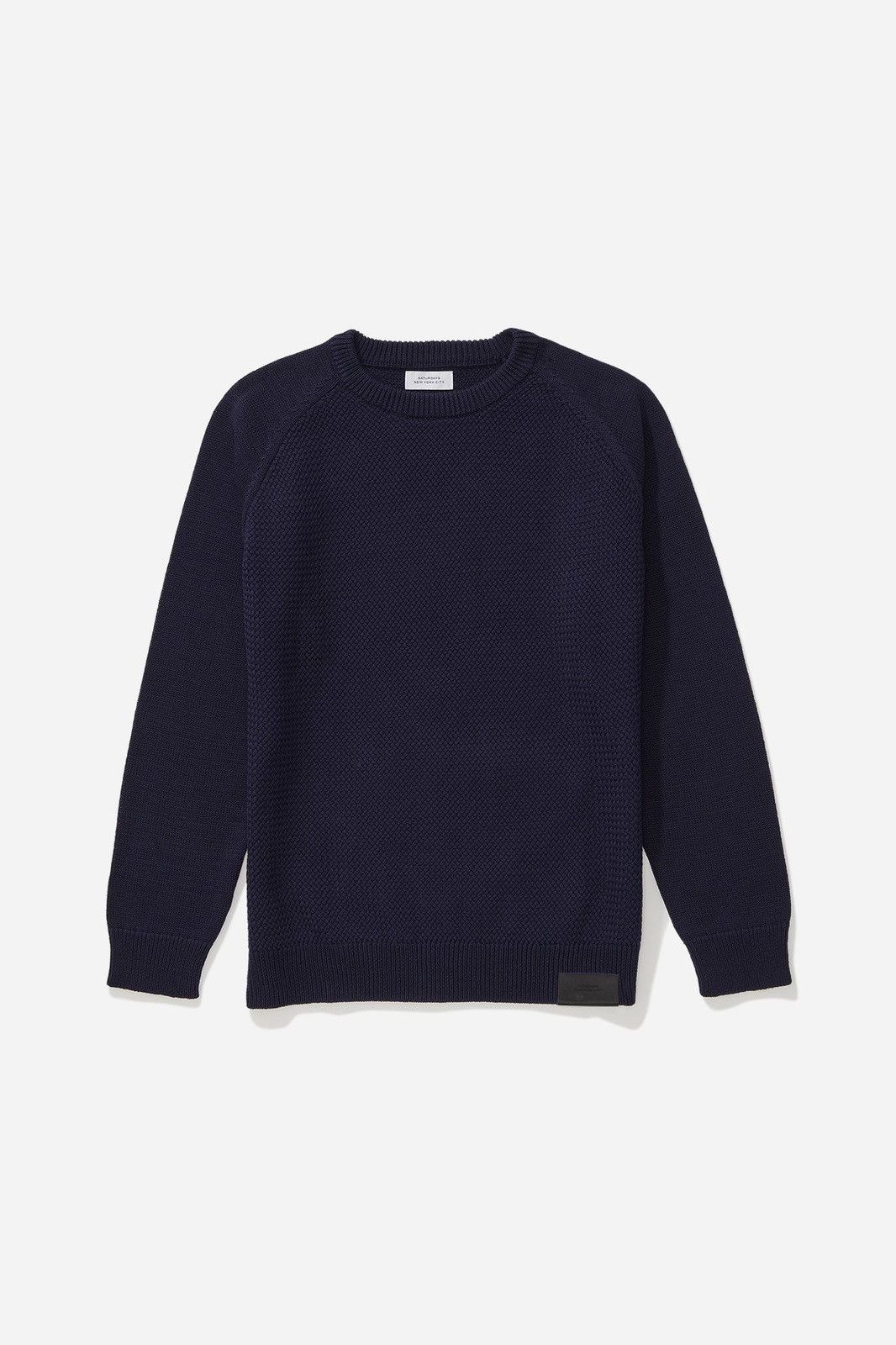 Saturdays NYC Saturdays NYC Basketweave Sweater, Blue Size US XS / EU 42 / 0 - 2 Thumbnail