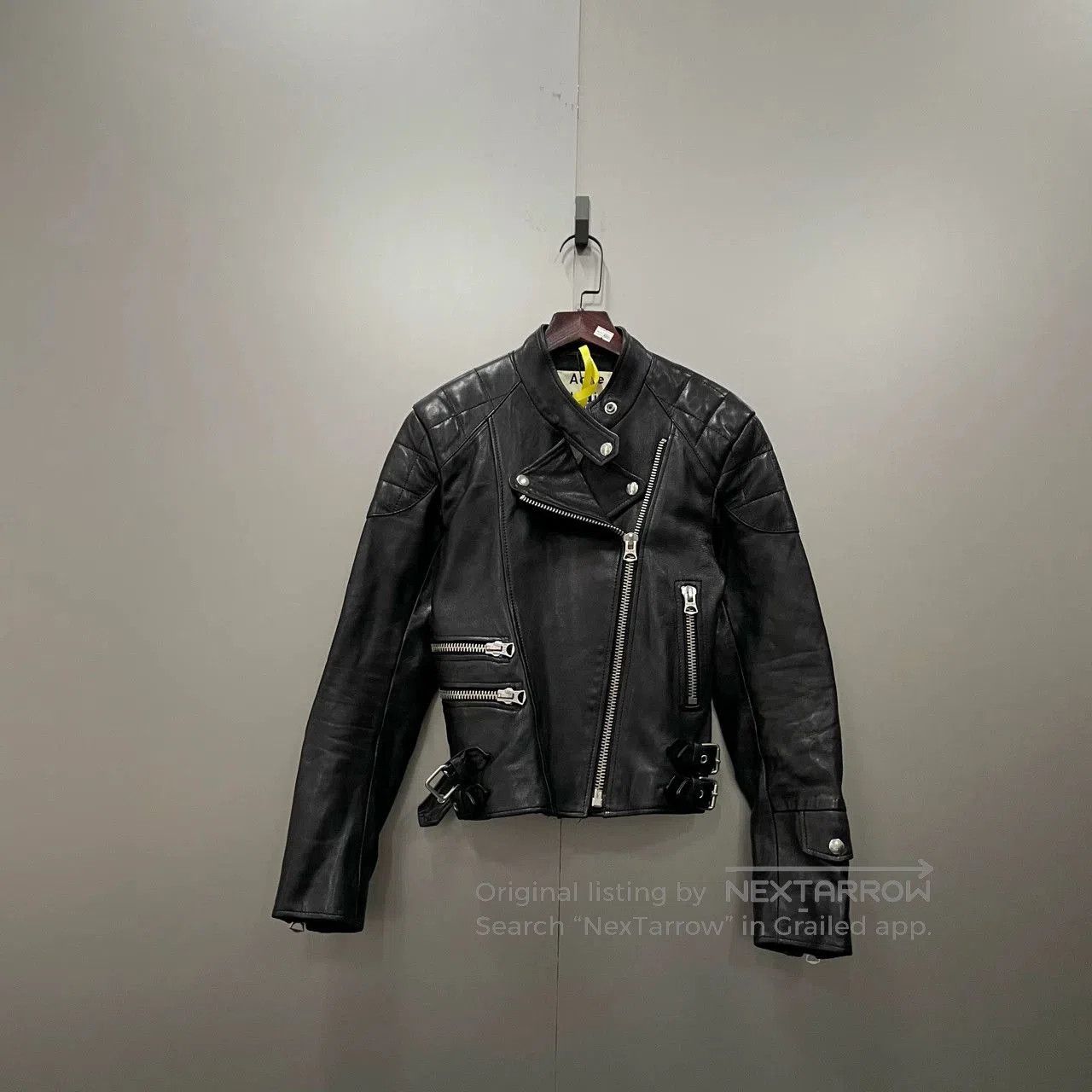 Acne Studios Acne Studios Black Zip Leather Jacket. Size XXS / US 00 / IT 34 - 1 Thumbnail