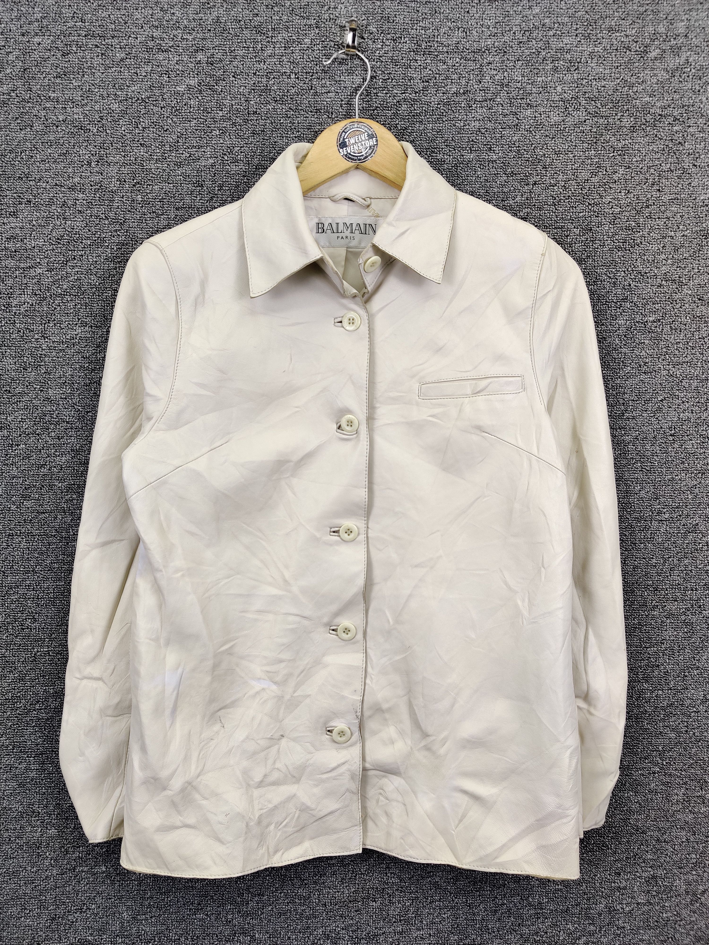 Balmain Vintage Balmain Paris Button Ups Leather Jacket Size US M / EU 48-50 / 2 - 1 Thumbnail