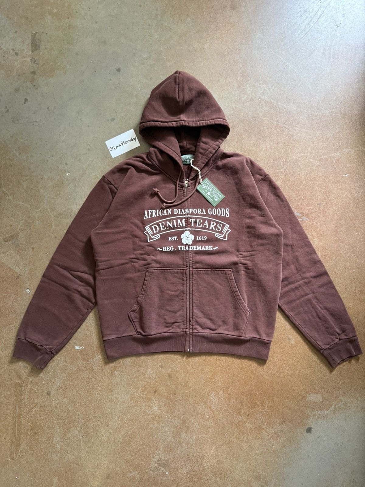 DENIM TEARS Denim Tears ADG Zip-Up Hoodie Brown Medium Size US M / EU 48-50 / 2 - 2 Thumbnail