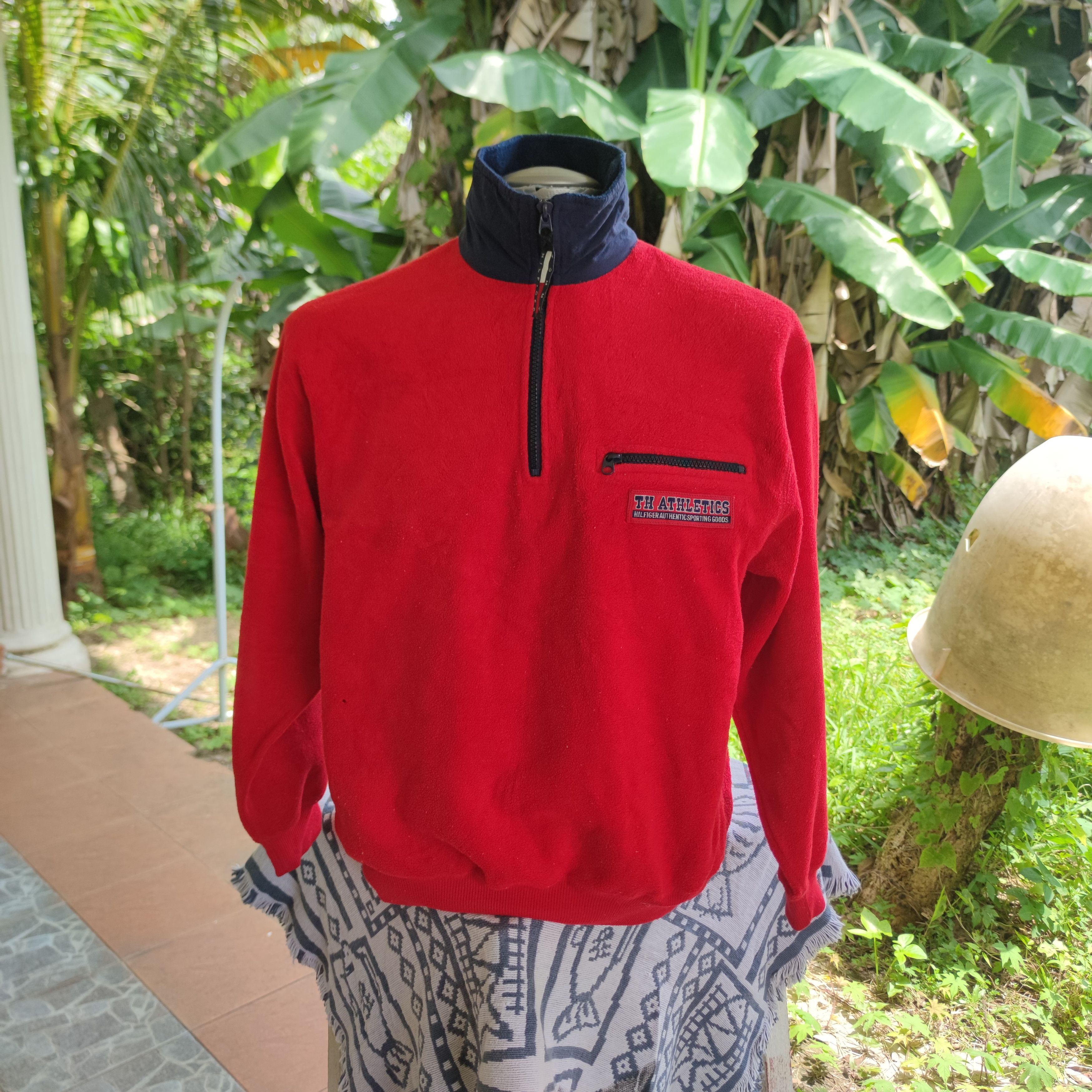 Tommy Hilfiger × Vintage VINTAGE 90S TOMMY HILFIGER HALF ZIPPER FLEECE JUMPER Size US S / EU 44-46 / 1 - 11 Thumbnail
