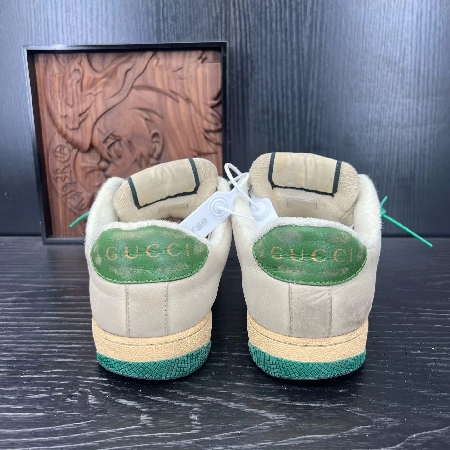 Gucci Gucci Green Dirty Sneakers US4.5/EU37.5 with box Size US 7 / IT 37 - 5 Thumbnail