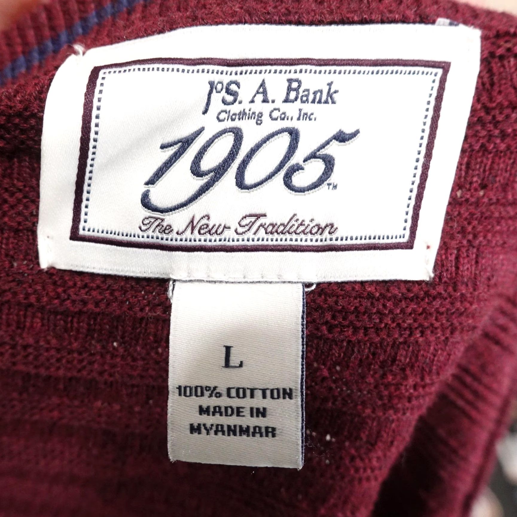 Jos. A. Bank Jos. A. Bank 1905 Sweater Mens Large Red 100% Cotton Crewneck Knit Pullover Knit Solid Crew Neck Long Sleeve Casual Size US L / EU 52-54 / 3 - 6 Thumbnail