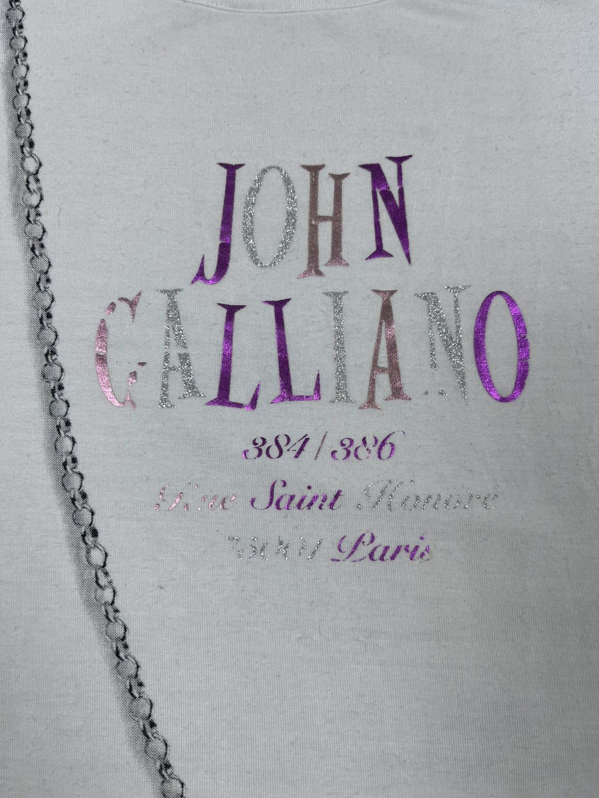 John Galliano Vintage John Galliano flutter sleeves logo t shirt top Size S / US 4 / IT 40 - 5 Thumbnail