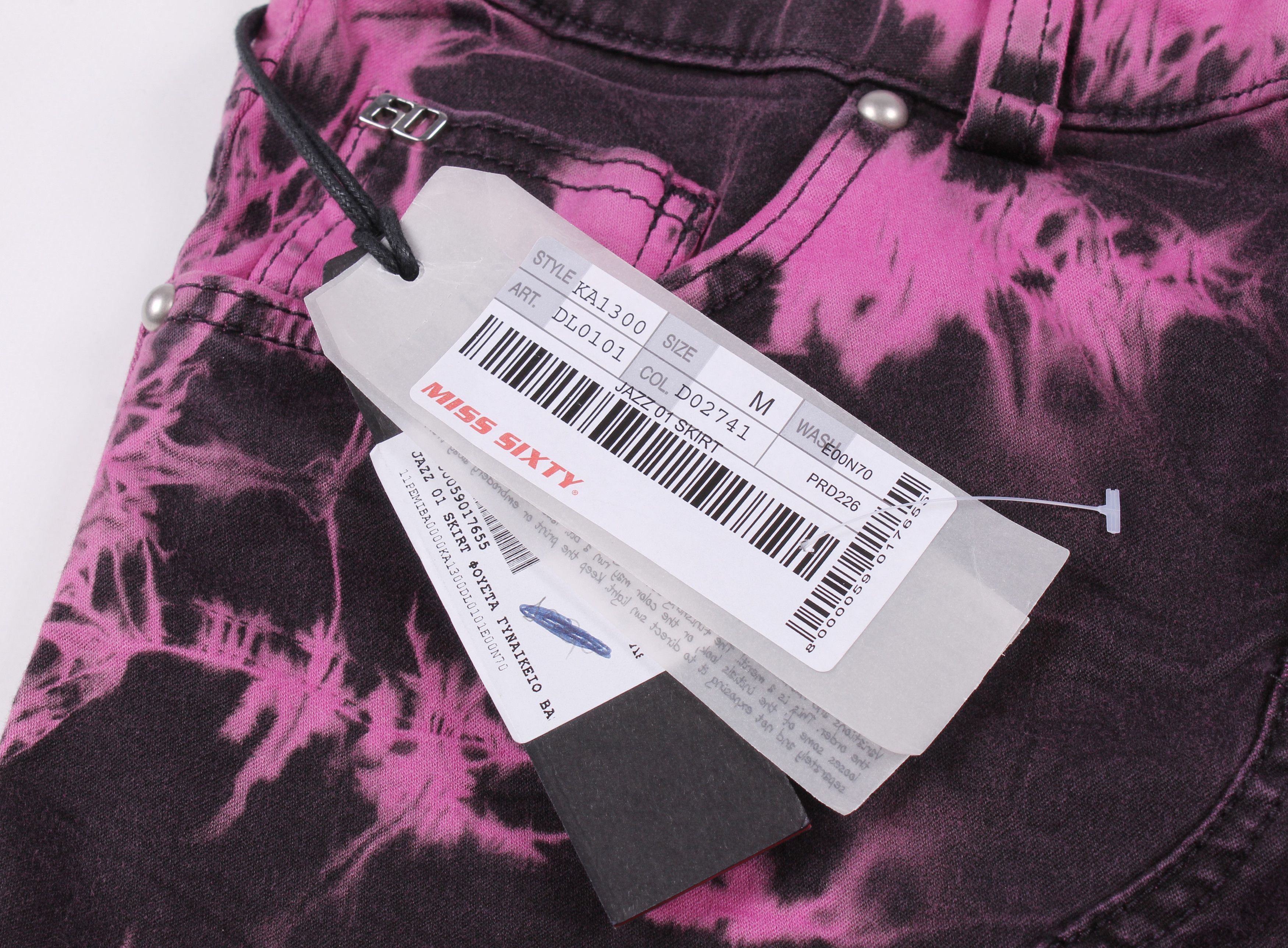 Miss Sixty × Vintage Miss Sixty Y2K Tie Dye Punk Grunge Mini Skirt Size 30" / US 8 / IT 44 - 4 Thumbnail