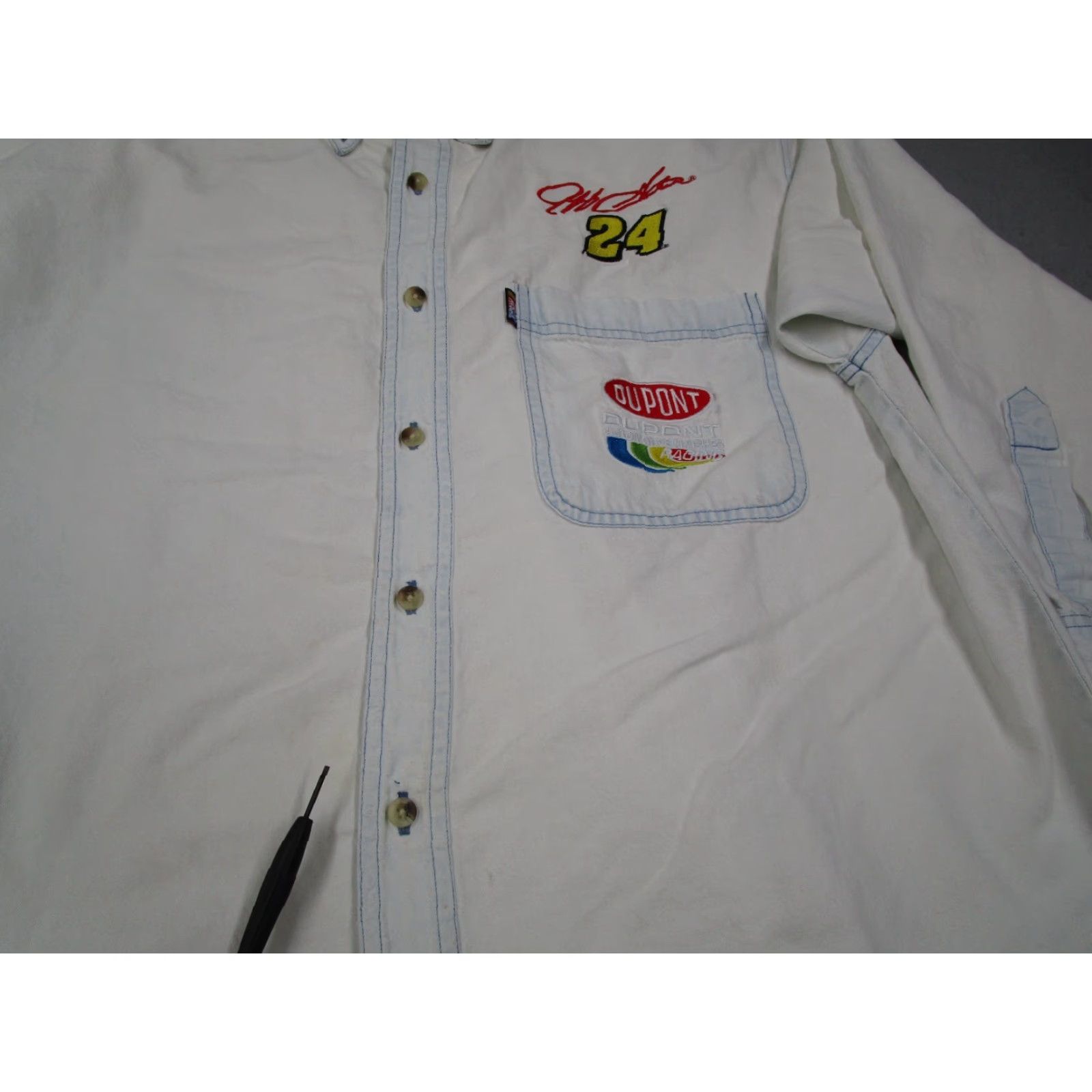 NASCAR VINTAGE NASCAR Shirt Men XL Blue Jeff Gordon #24 Button-Up 80s 90s Racing Transportation Size US XL / EU 56 / 4 - 6 Thumbnail