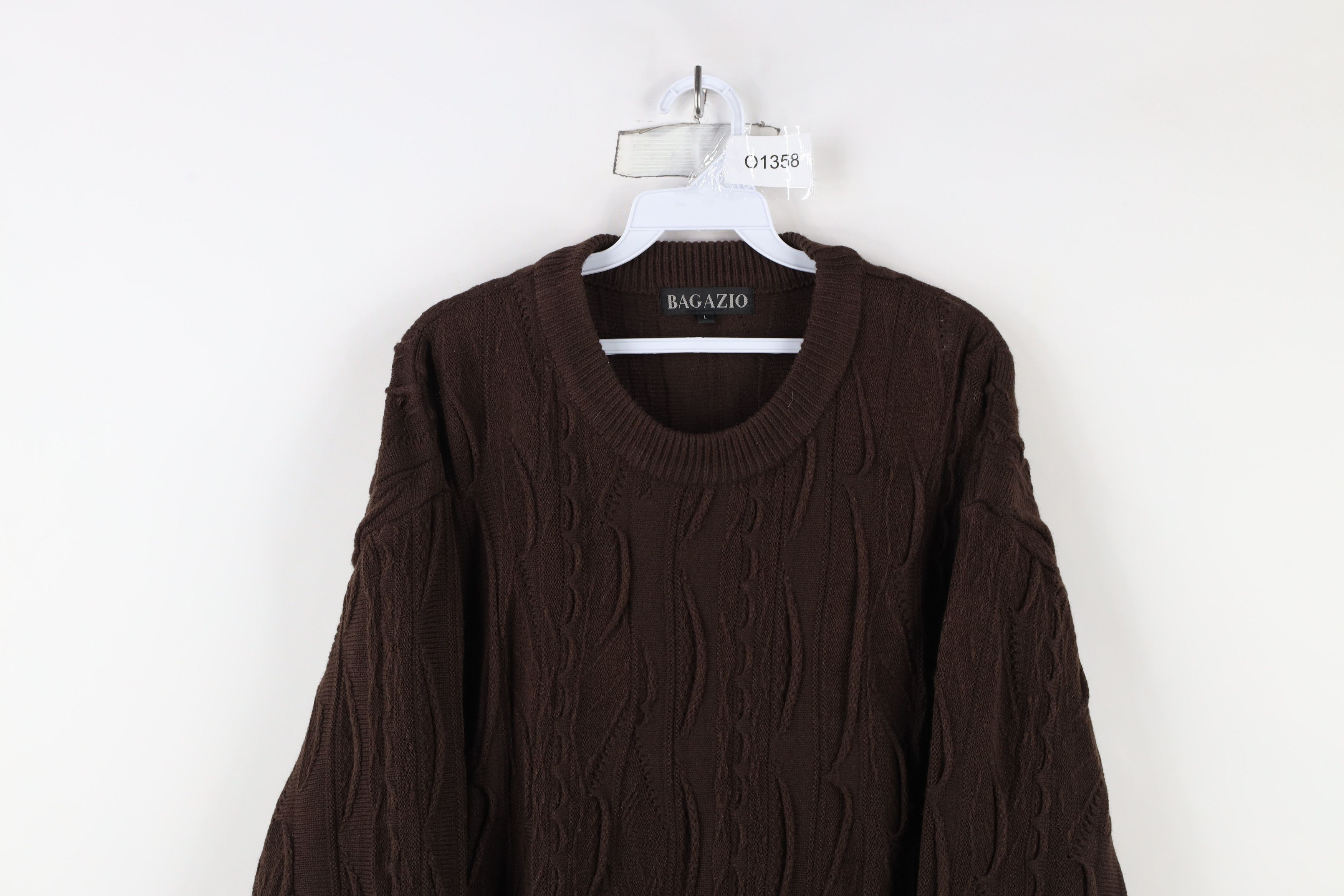 Vintage Vintage 90s Coogi Style Smalls Knit Crewneck Sweater Brown Size US L / EU 52-54 / 3 - 2 Thumbnail