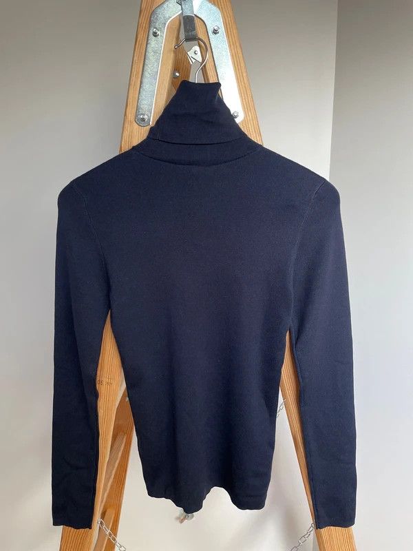 Joseph Joseph Roll Nk Ls Silk Stretch Navy Golf Turtleneck size M Size M / US 6-8 / IT 42-44 - 2 Thumbnail