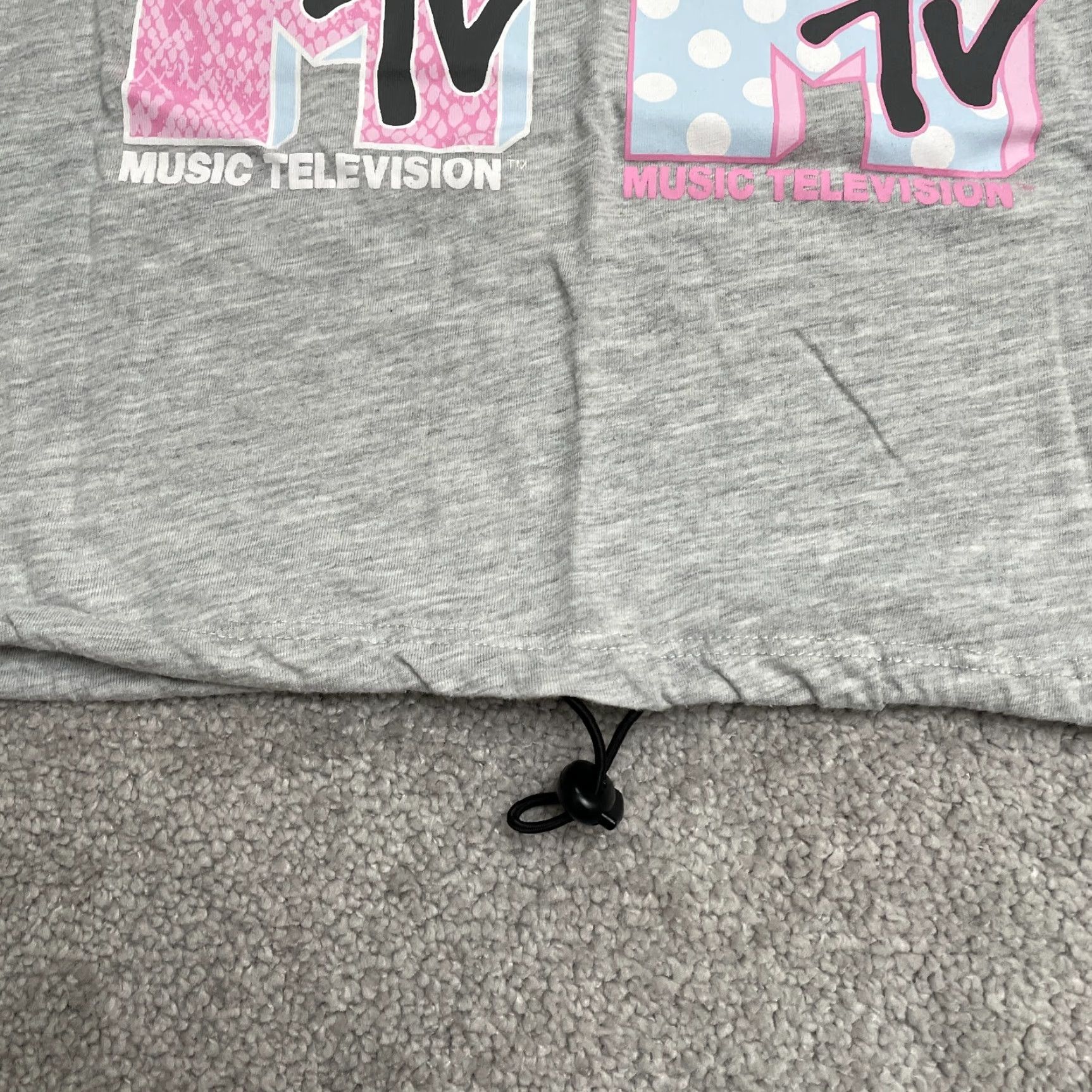 Vintage MTV Graphic T-Shirt Girls Large Gray Crew Neck Short Sleeve Casual Music Tee Top Size L / US 10 / IT 46 - 3 Thumbnail