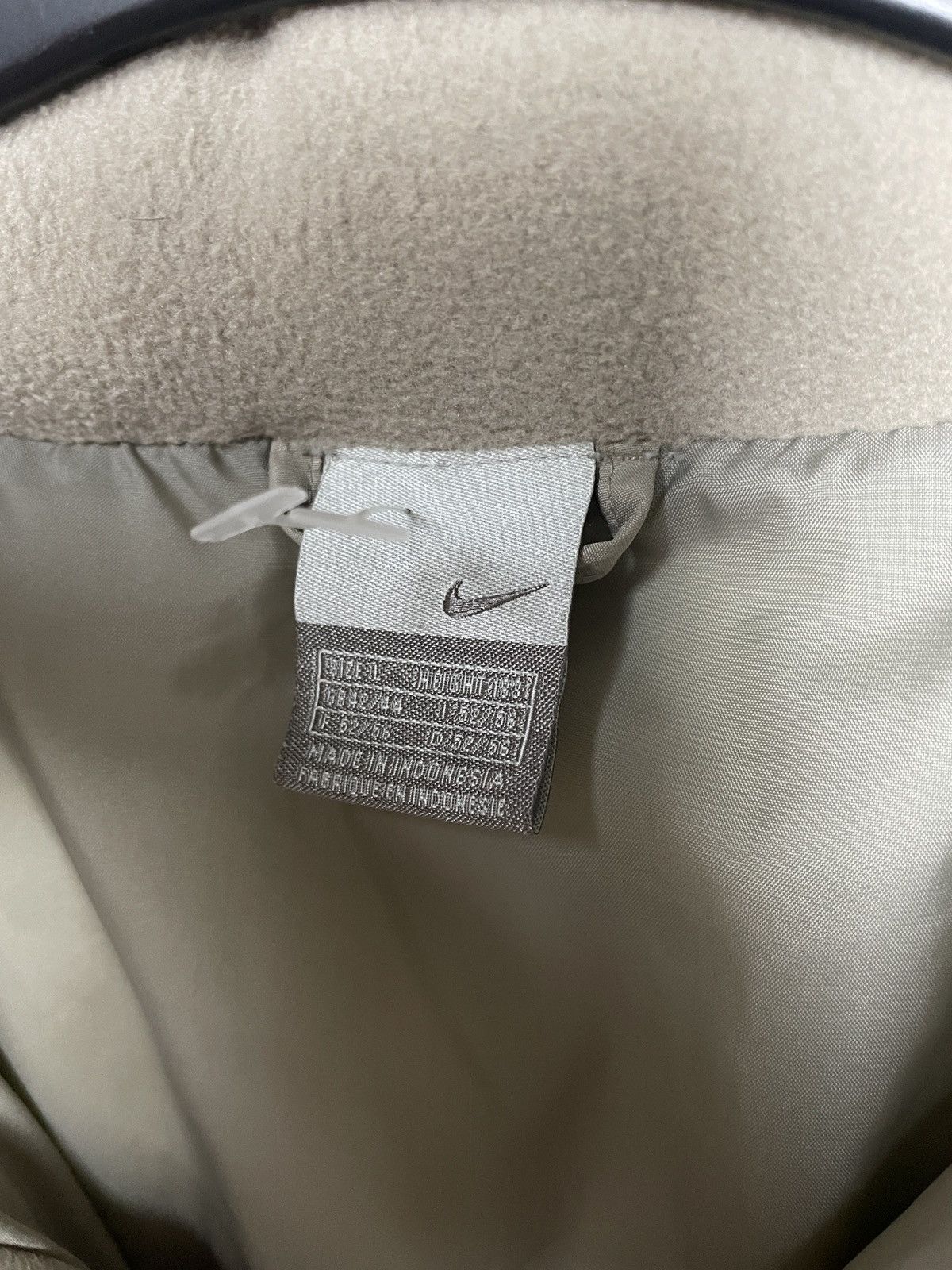 Nike 🦍 NIKE PUFFER DOWN VEST HOODED Y2K 90’s SWOOSH LOGO Beige Size US L / EU 52-54 / 3 - 4 Thumbnail