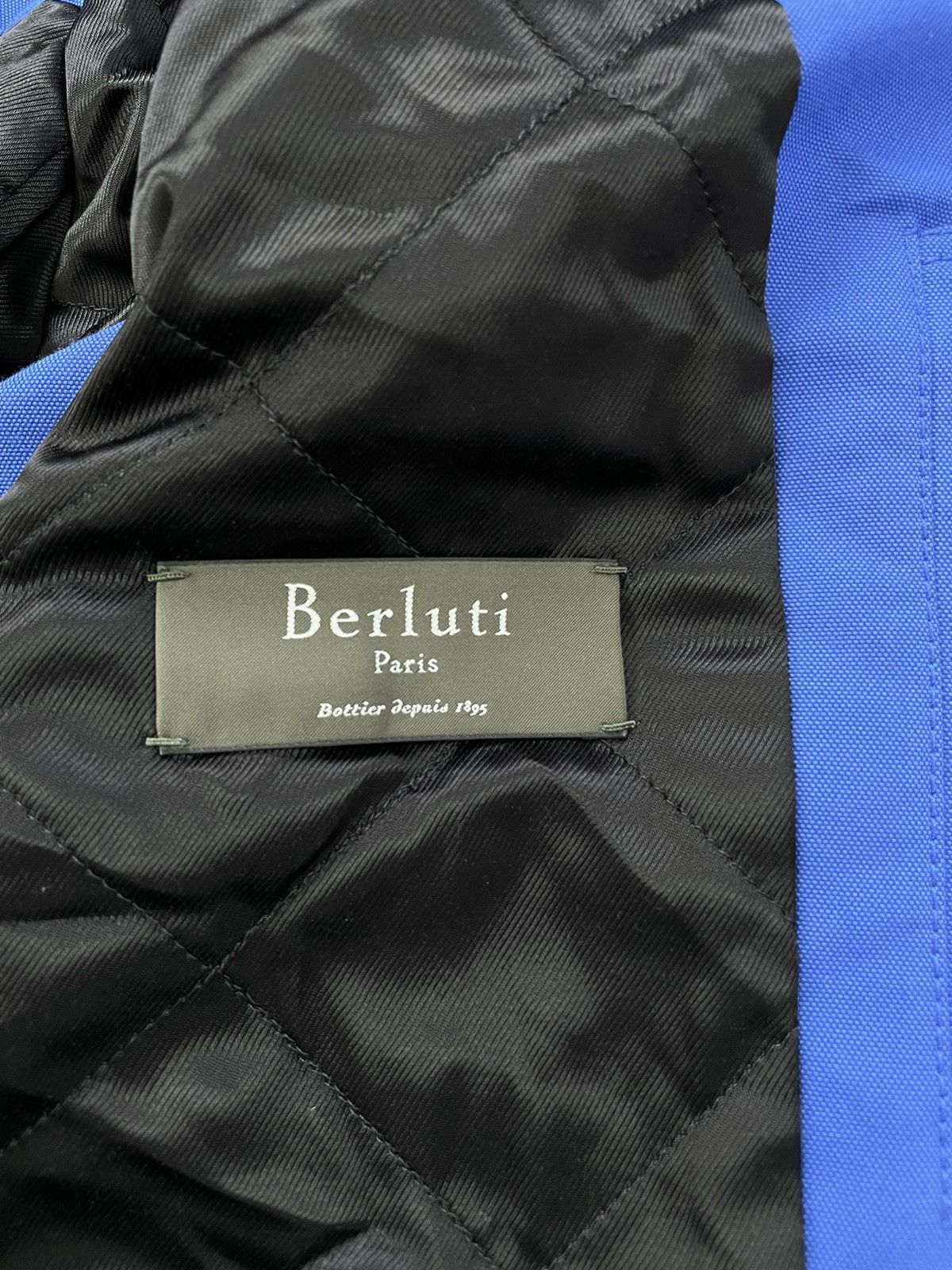 Berluti Berluti Paris Coat Trench Blue Cotton Leather Rare Designer Size US M / EU 48-50 / 2 - 9 Thumbnail