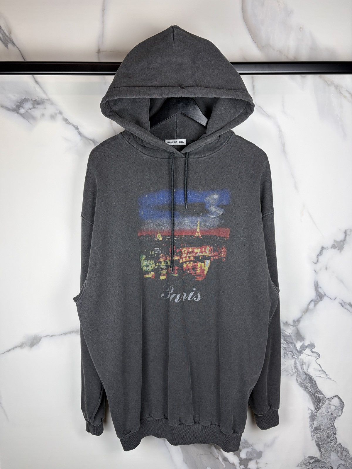 Balenciaga BALENCIAGA AW17 PARIS TOURIST HOODIE | Grailed