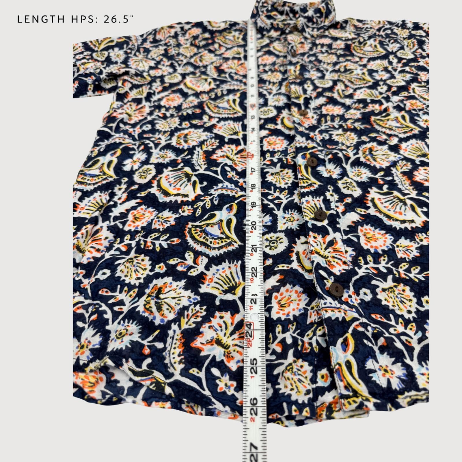 Other Raga Man Navy Floral Paisley Button Shirt S Size US S / EU 44-46 / 1 - 8 Thumbnail