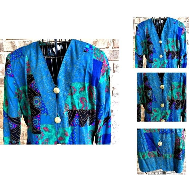 Designer × Vintage VTG Lady Carol New York Suit 18 Two Piece Tailored Abstract Size XXL / US 16-18 / IT 52-54 - 5 Thumbnail