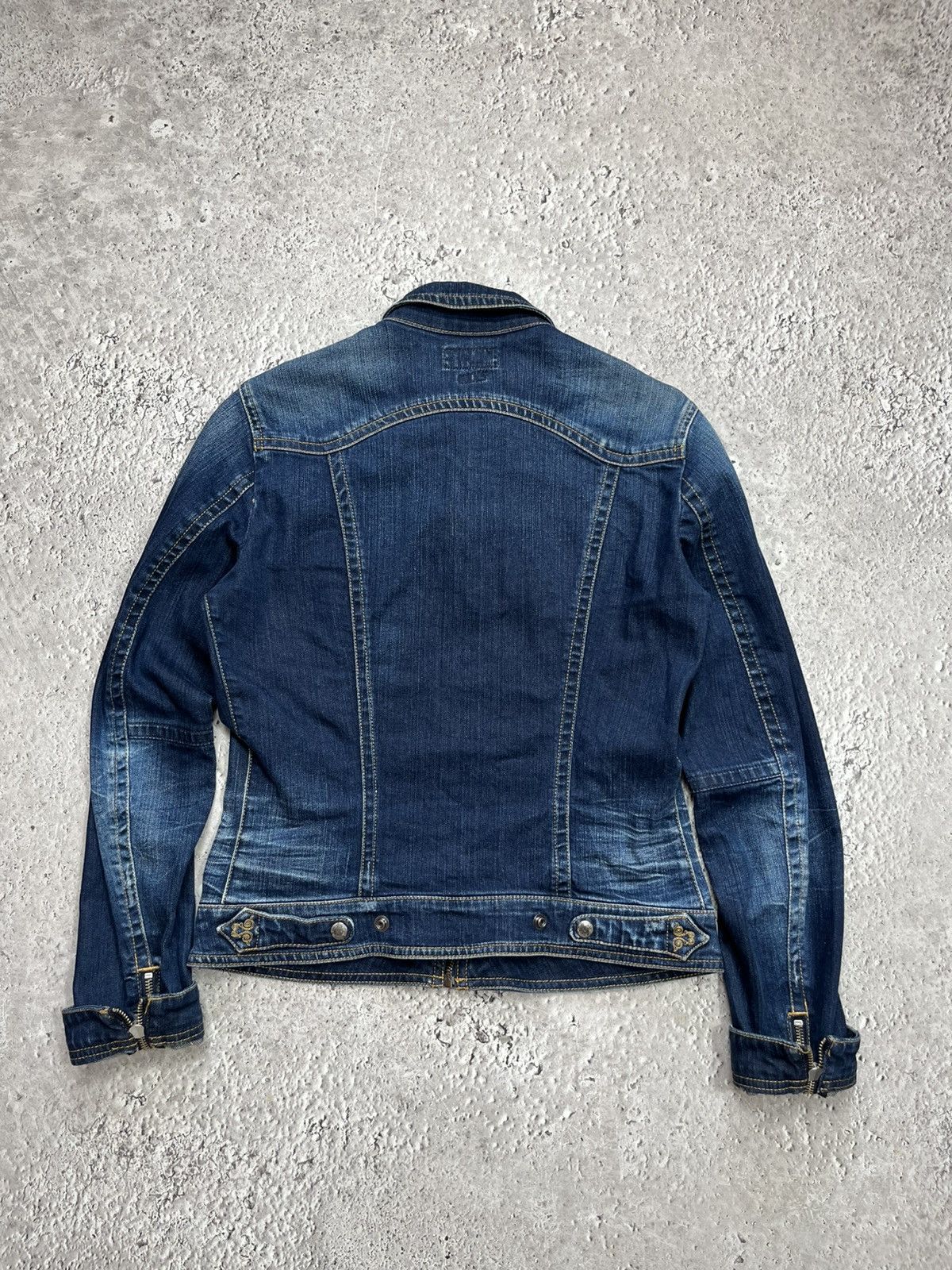 Replay Replay Blue Jeans Deluxe Denim Jacket S Fitted Zip Vintage Size S / US 4 / IT 40 - 11 Thumbnail