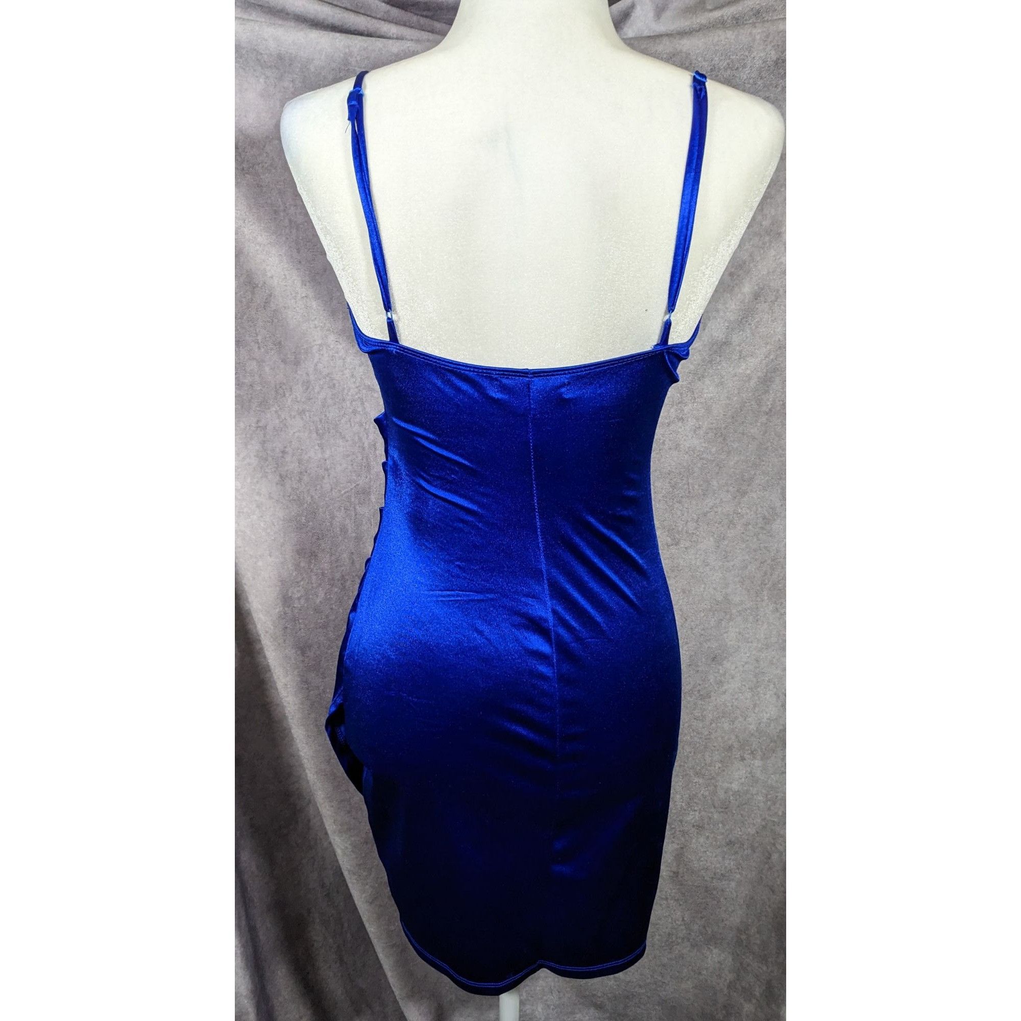 Other Emerald Sundae Electric Blue Gathered Waist Mini Dress Size Size S / US 4 / IT 40 - 7 Thumbnail
