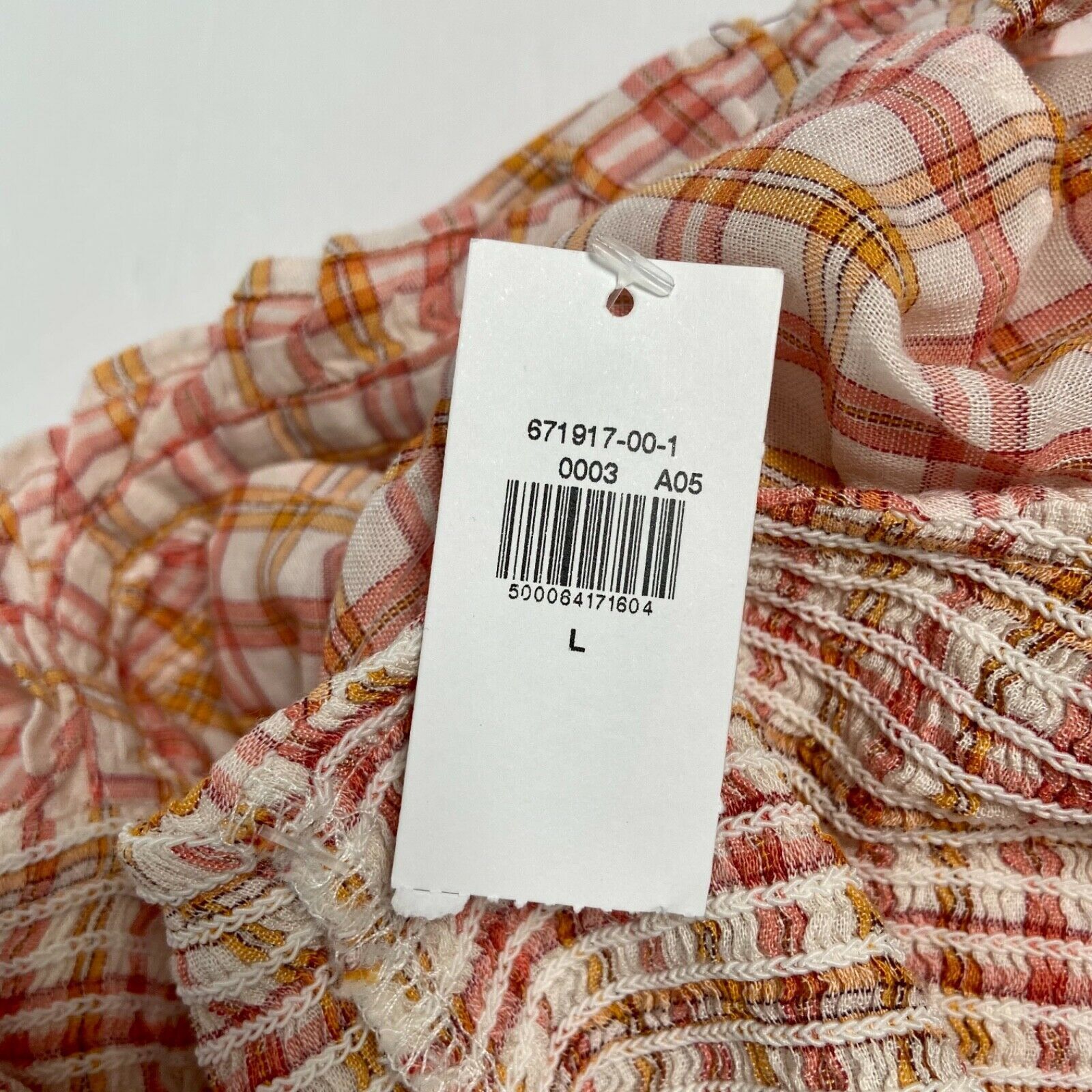 Old Navy Old Navy Ruffled Smocked Bodice Plaid Sleeveless Top Large Size L / US 10 / IT 46 - 5 Thumbnail