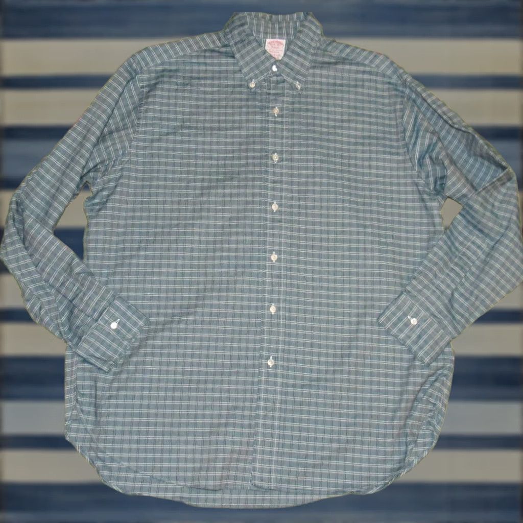 Brooks Brothers Brooks Brothers Madison Green Plaid Long Sleeve Shirt Made In USA 16.5 - 34 Mens Green Shirt 16.5-34 Size US XL / EU 56 / 4 - 1 Thumbnail