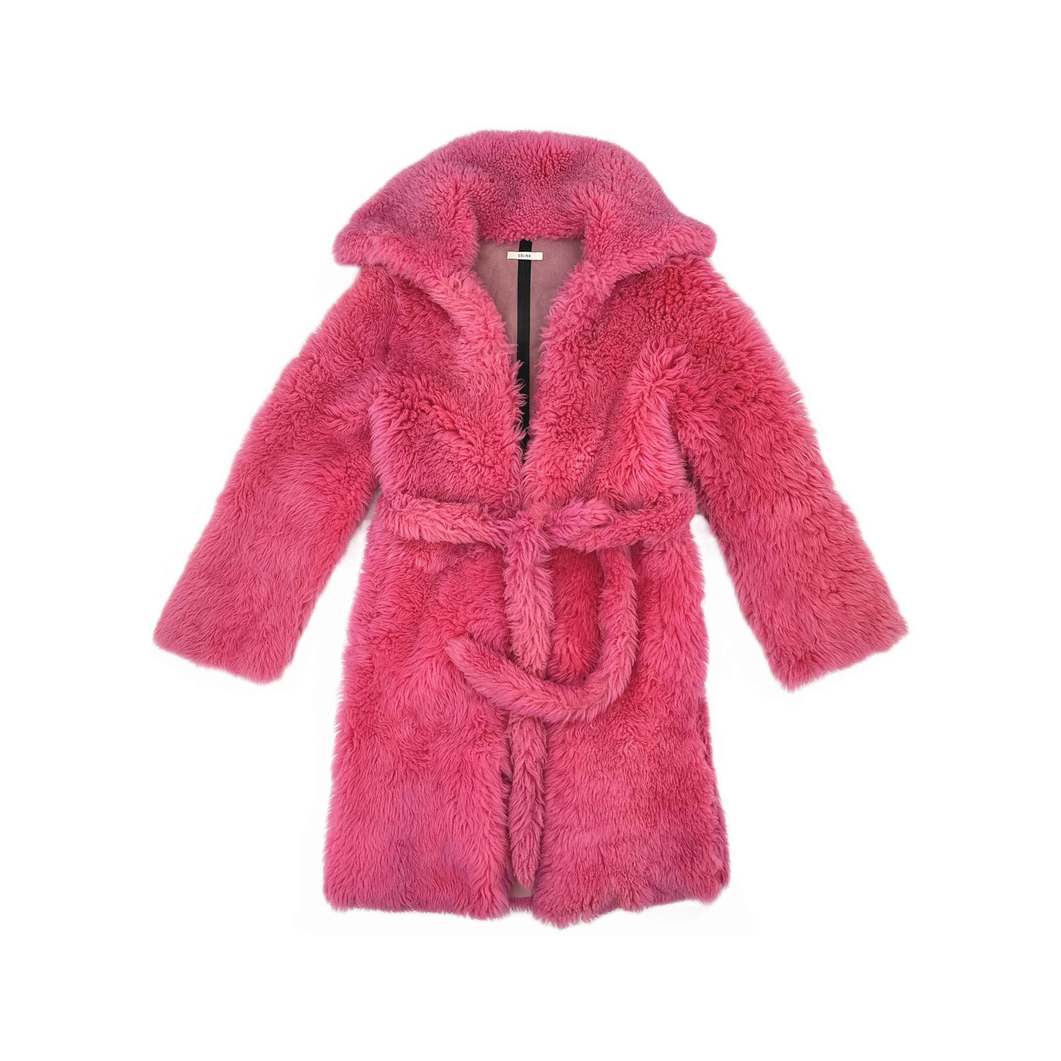Celine Celine Pink Shearling Coat Size 38 Size S / US 4 / IT 40 - 1 Thumbnail