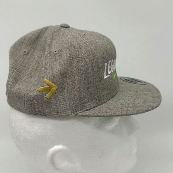 Vintage The Classic Yupoong Wool Blend Hats Adult OSFA Gray Snapback Mens NEW Size ONE SIZE - 4 Thumbnail