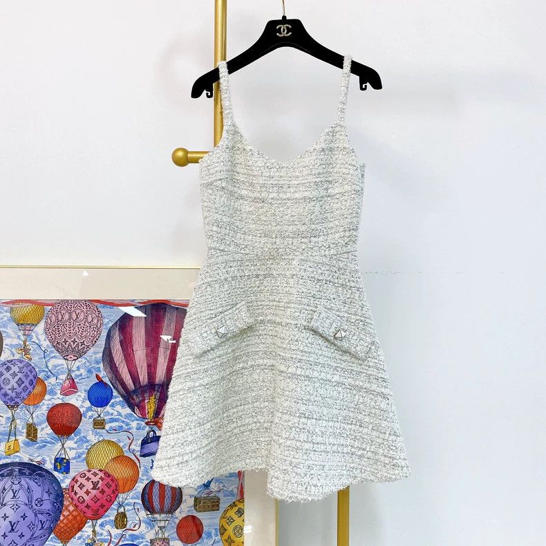 Valentino Valentino White tweed camisole dress Size XS / US 0-2 / IT 36-38 - 1 Thumbnail