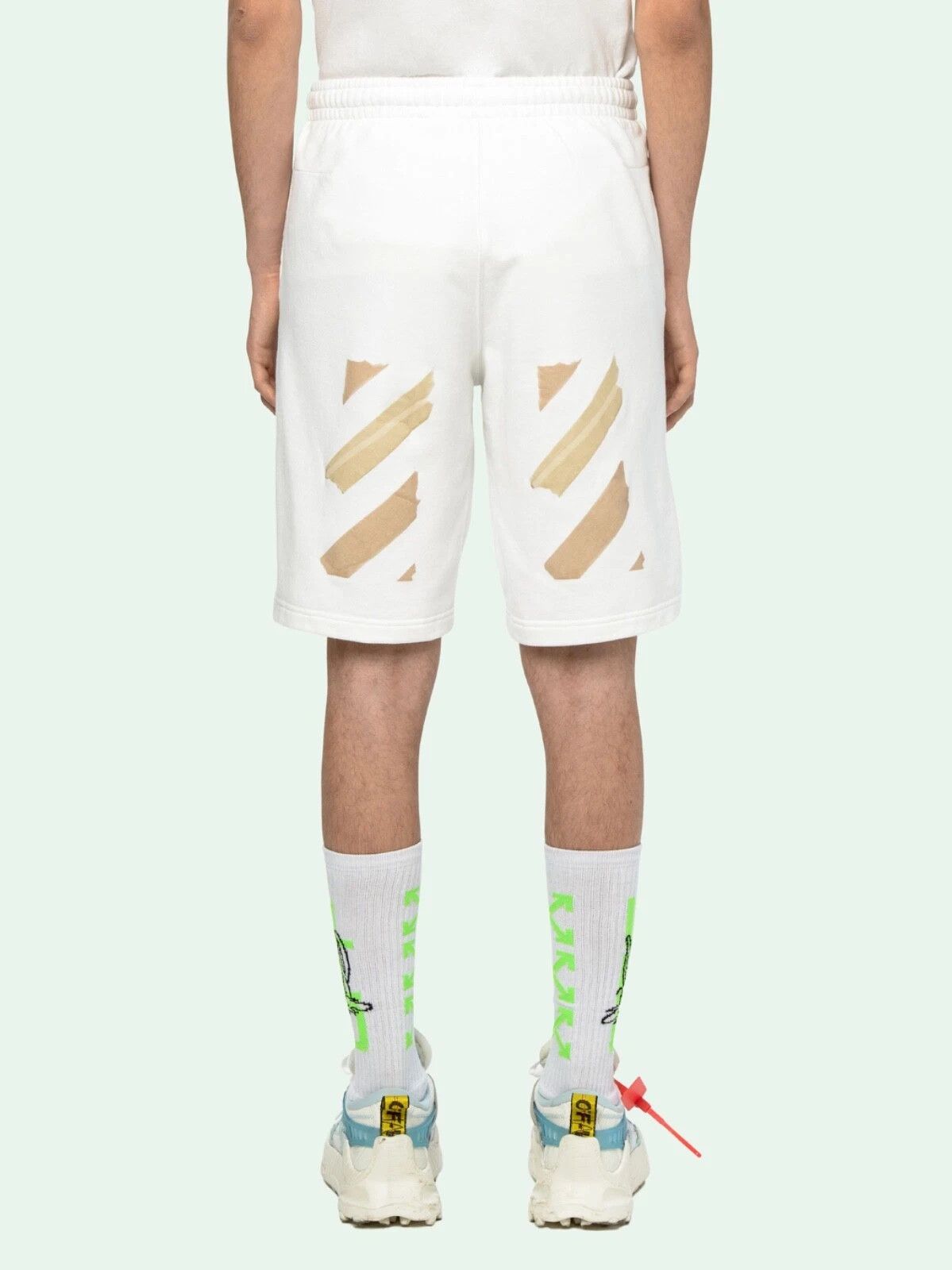 Off-White White Tape Arrows Sweatshorts Size 28" / US 6 / IT 42 - 4 Thumbnail