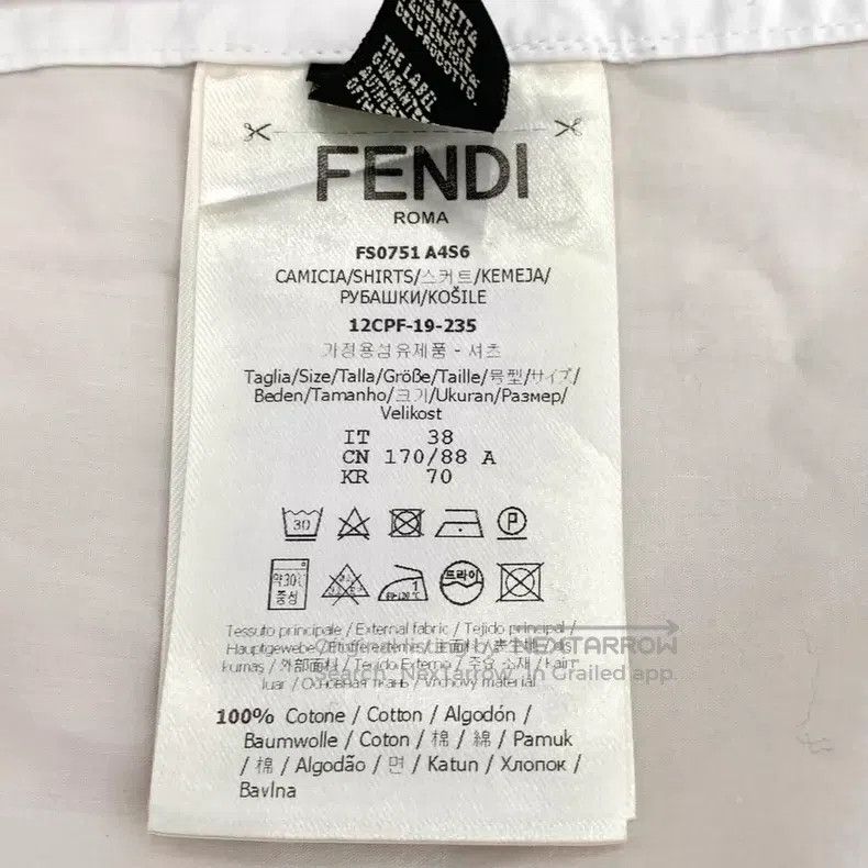 Fendi Fendi size 38 White Collar Monogram Cotton Lapel Single Bre Size US S / EU 44-46 / 1 - 6 Thumbnail