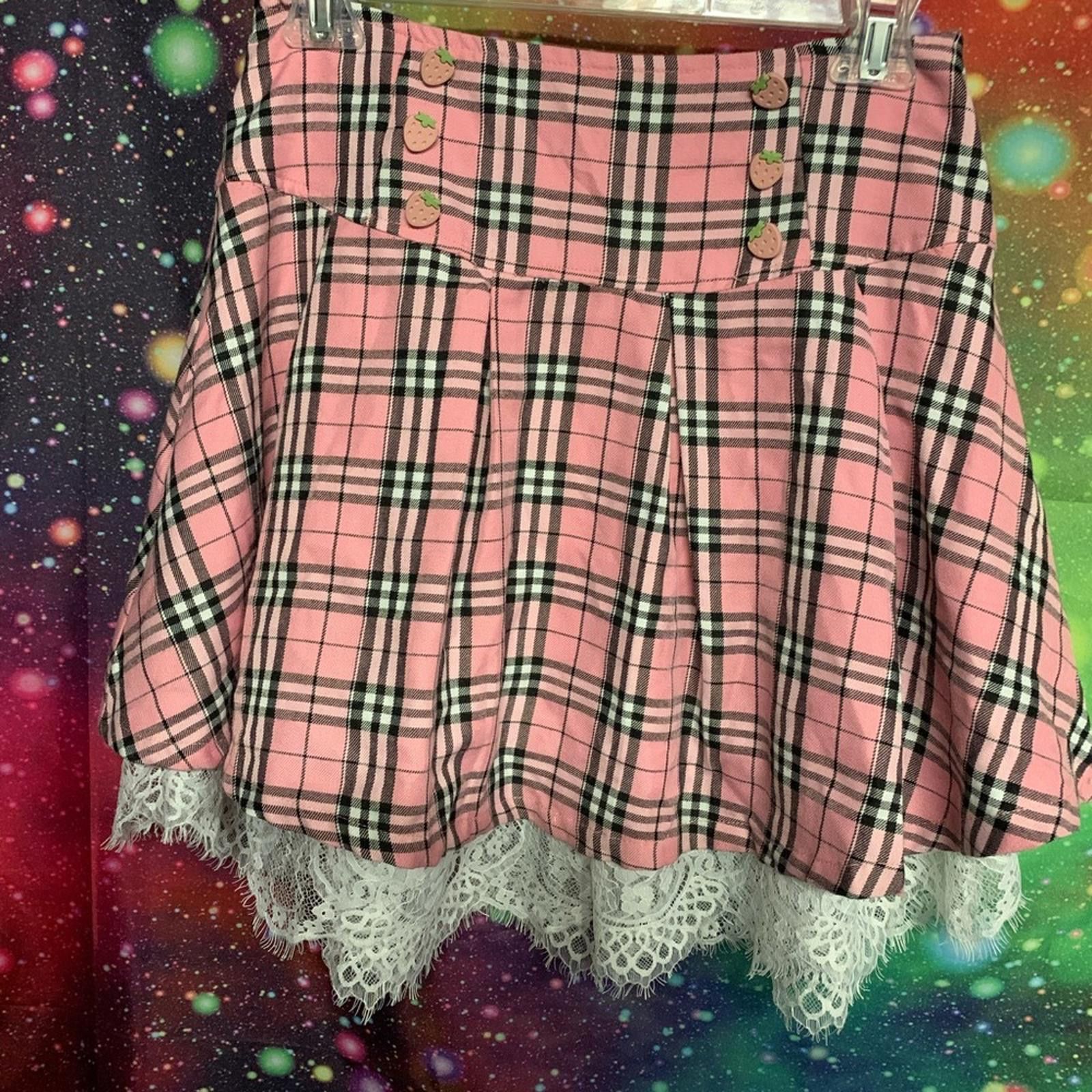 Hot Topic Hot Topic Pink Black Bubble Mini Skirt Size 28" / US 6 / IT 42 - 1 Thumbnail