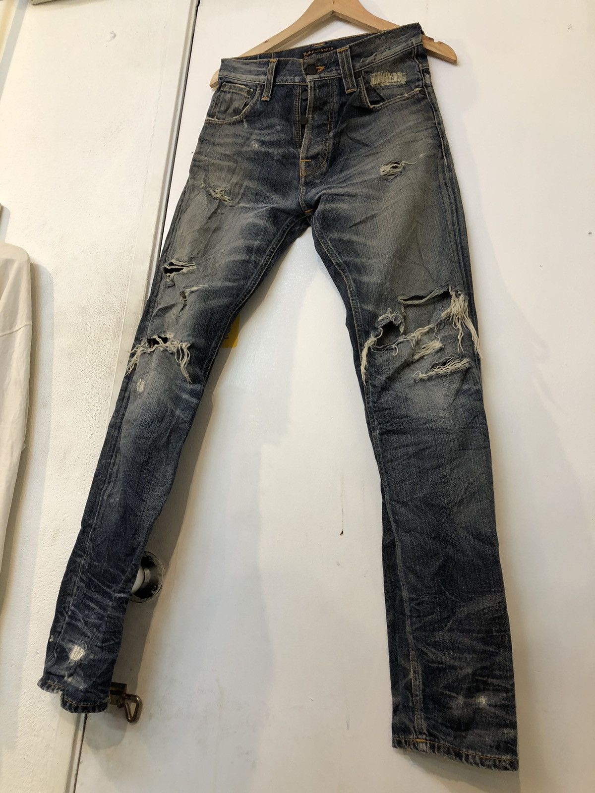 Nudie Jeans Distressed Nudie Jeans- Straight Alf Size US 29 - 2 Thumbnail