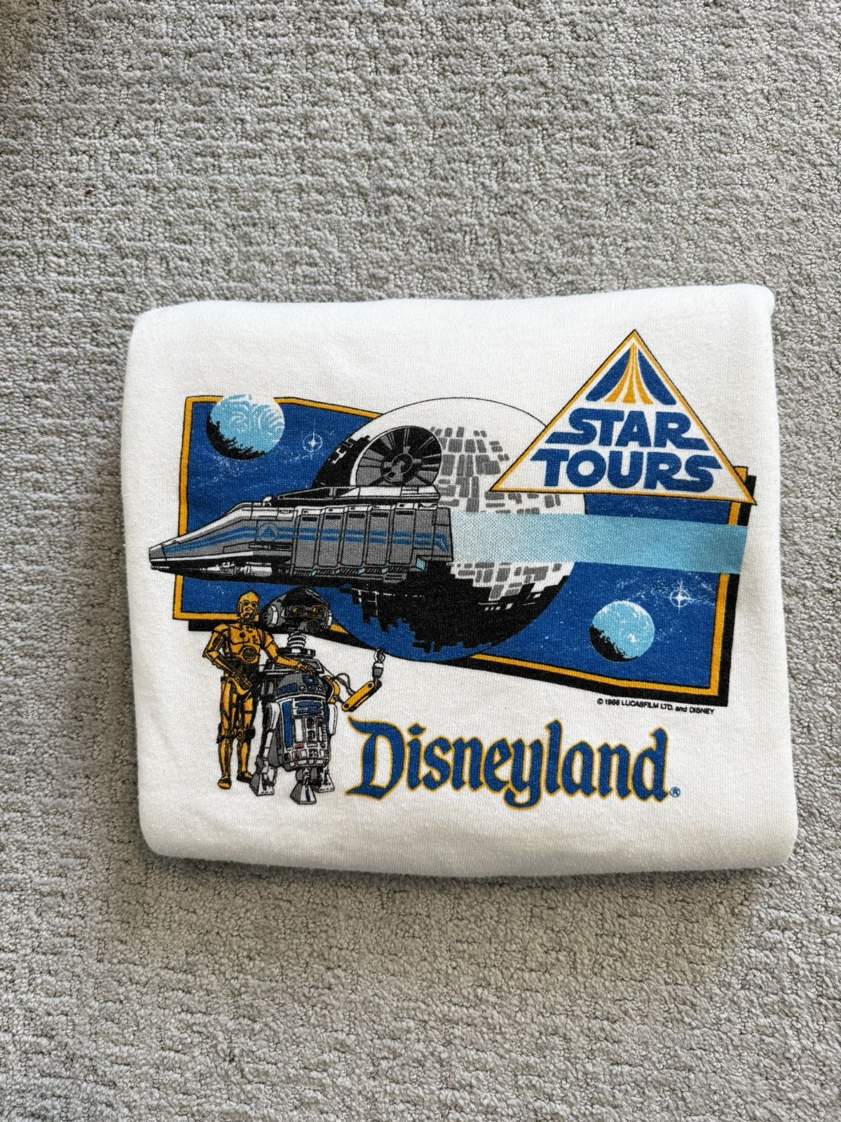 Disney × Star Wars × Vintage RARE Vintage 1986 Star Tours Crewneck Size US XL / EU 56 / 4 - 7 Thumbnail