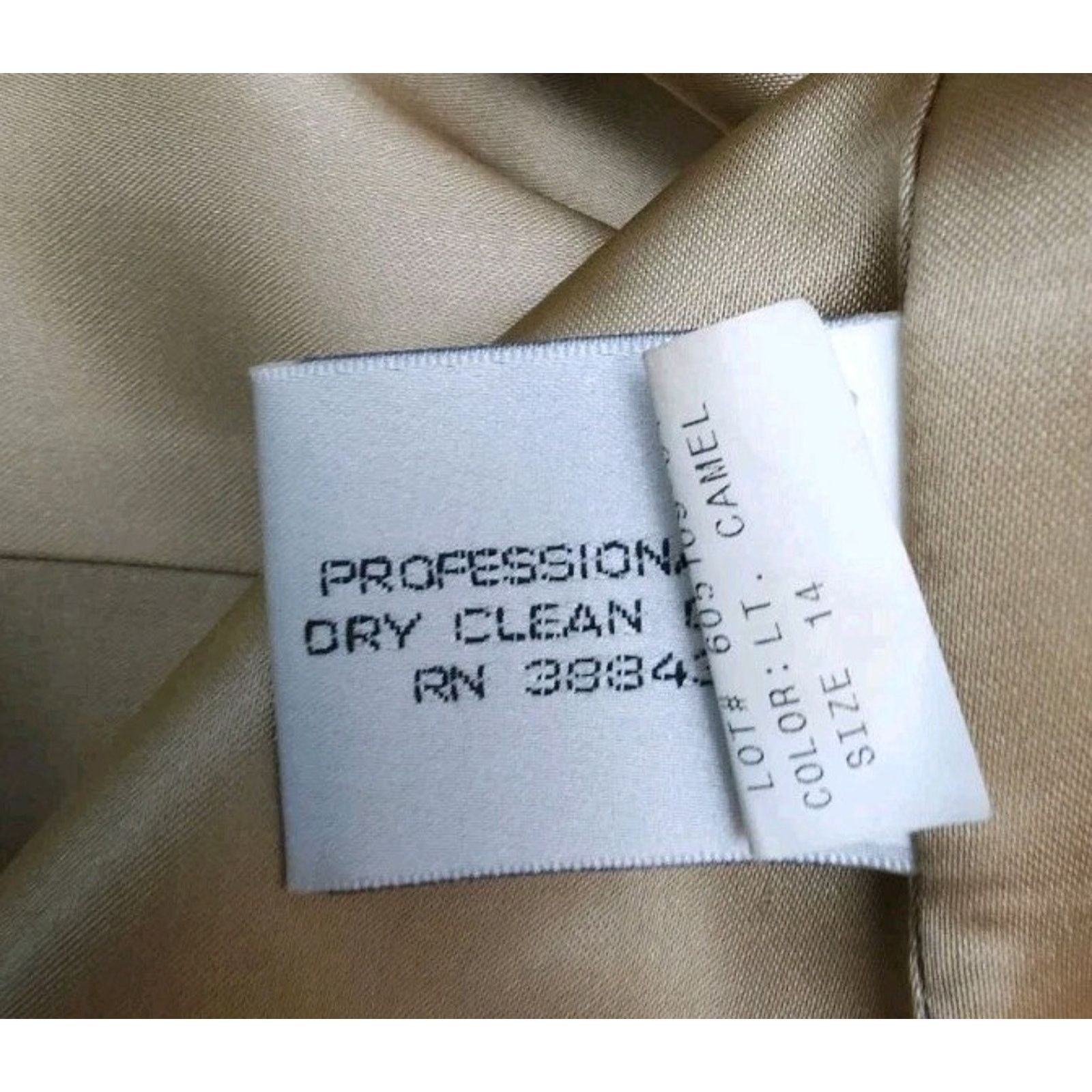 Other Larry Levine Design 100% Pure Camel Hair Cashmere Coat 14 Size L / US 10 / IT 46 - 9 Thumbnail