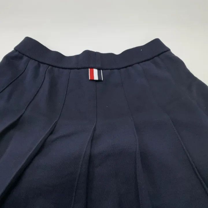 Thom Browne Thom Browne Navy Pleated Mini Skirt for Women -2507 Size 37" - 3 Thumbnail