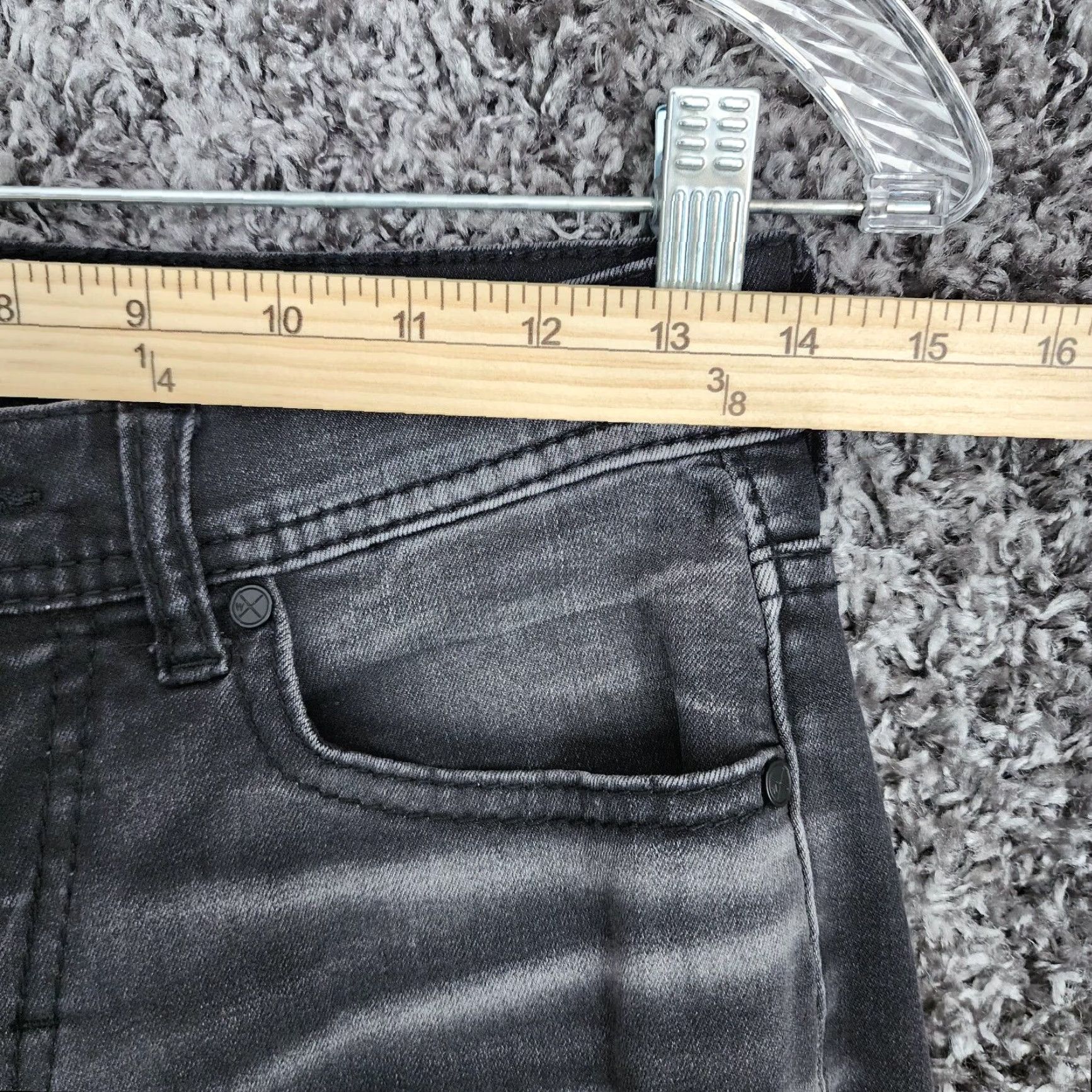 Vintage Departwest Womens Jeans Distressed Black Slim Straight 28 Regular 29in Waist 28 Inseam Women Size 28" / US 6 / IT 42 - 4 Thumbnail