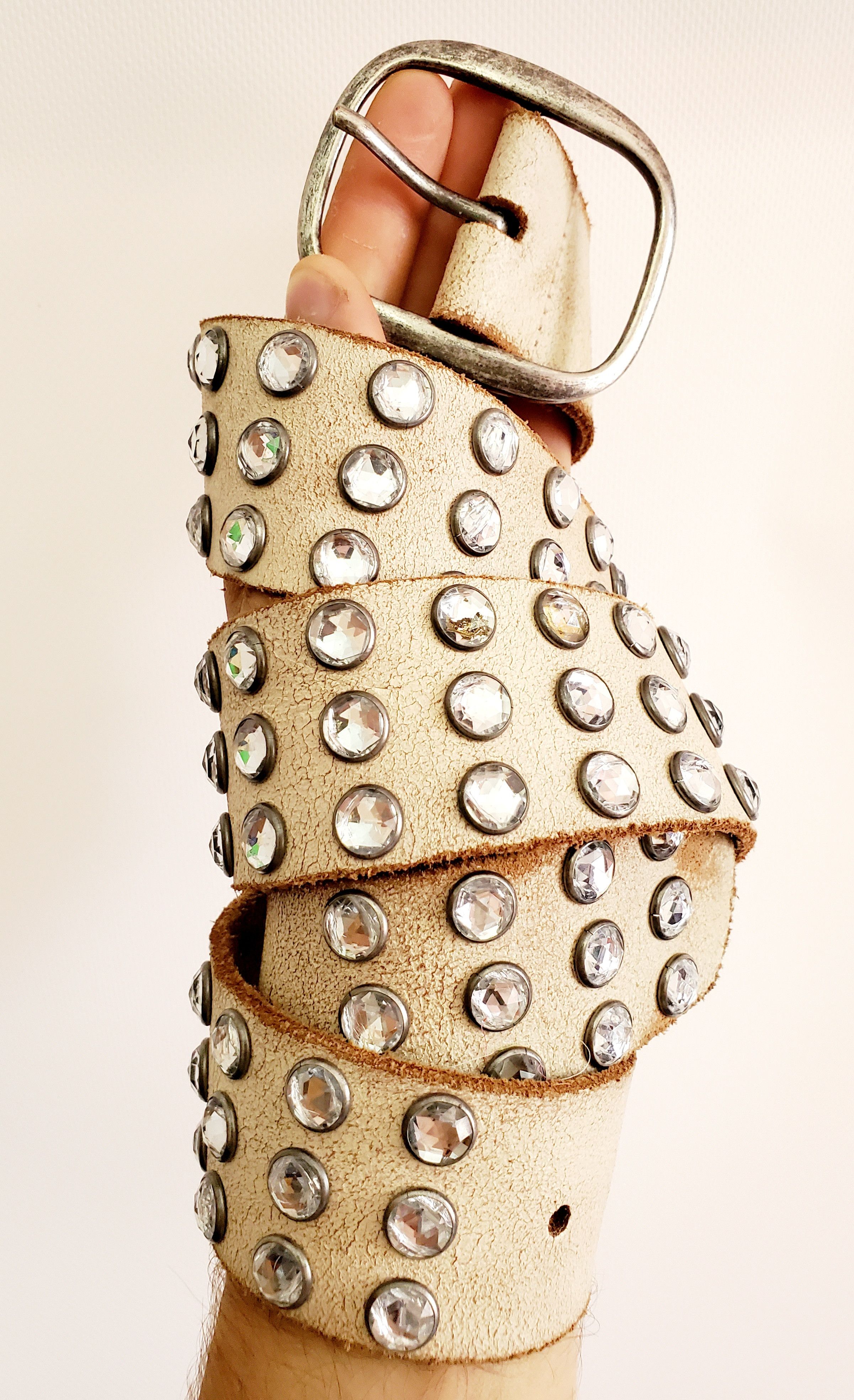 Japanese Brand × Vintage Steel Leather Studded Belt size 29-31 107 cm Size 30 - 2 Thumbnail