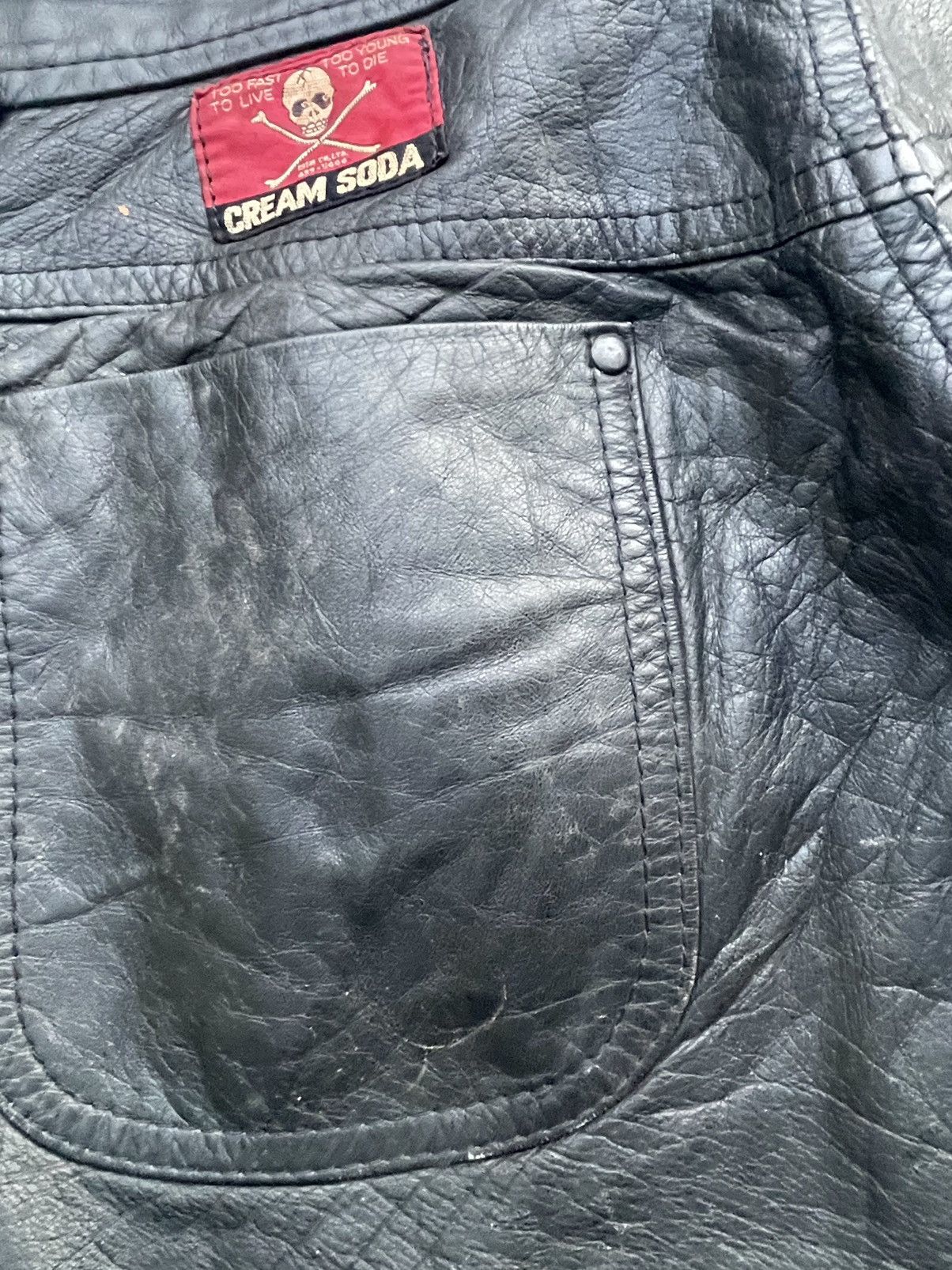 If Six Was Nine × Leather × Vintage Vintage Cream Soda Leather Pant Size US 28 / EU 44 - 9 Thumbnail