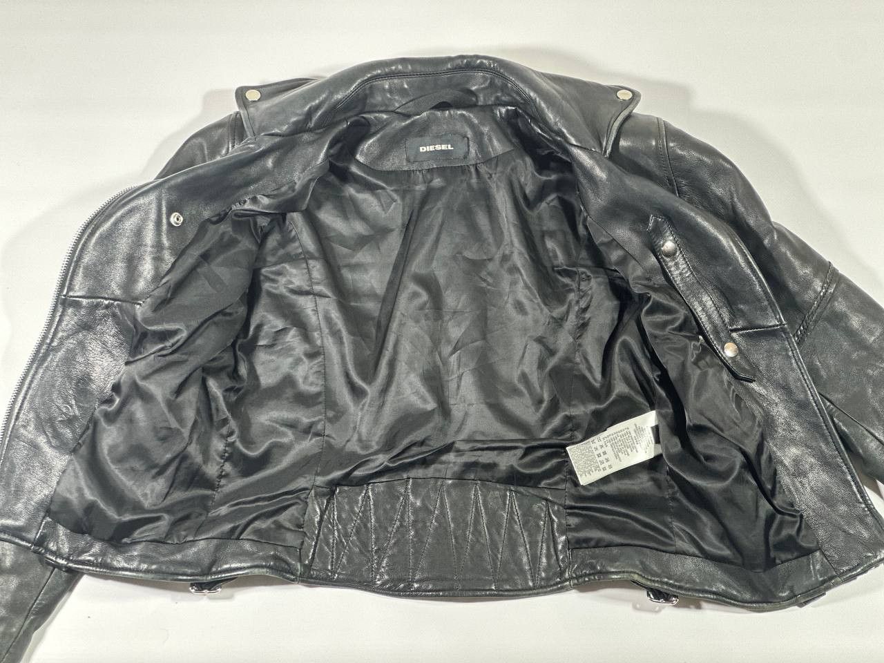 Diesel Diesel Leather L-Sinya-A Biker Jacket with Studs, size L Size L / US 10 / IT 46 - 7 Thumbnail