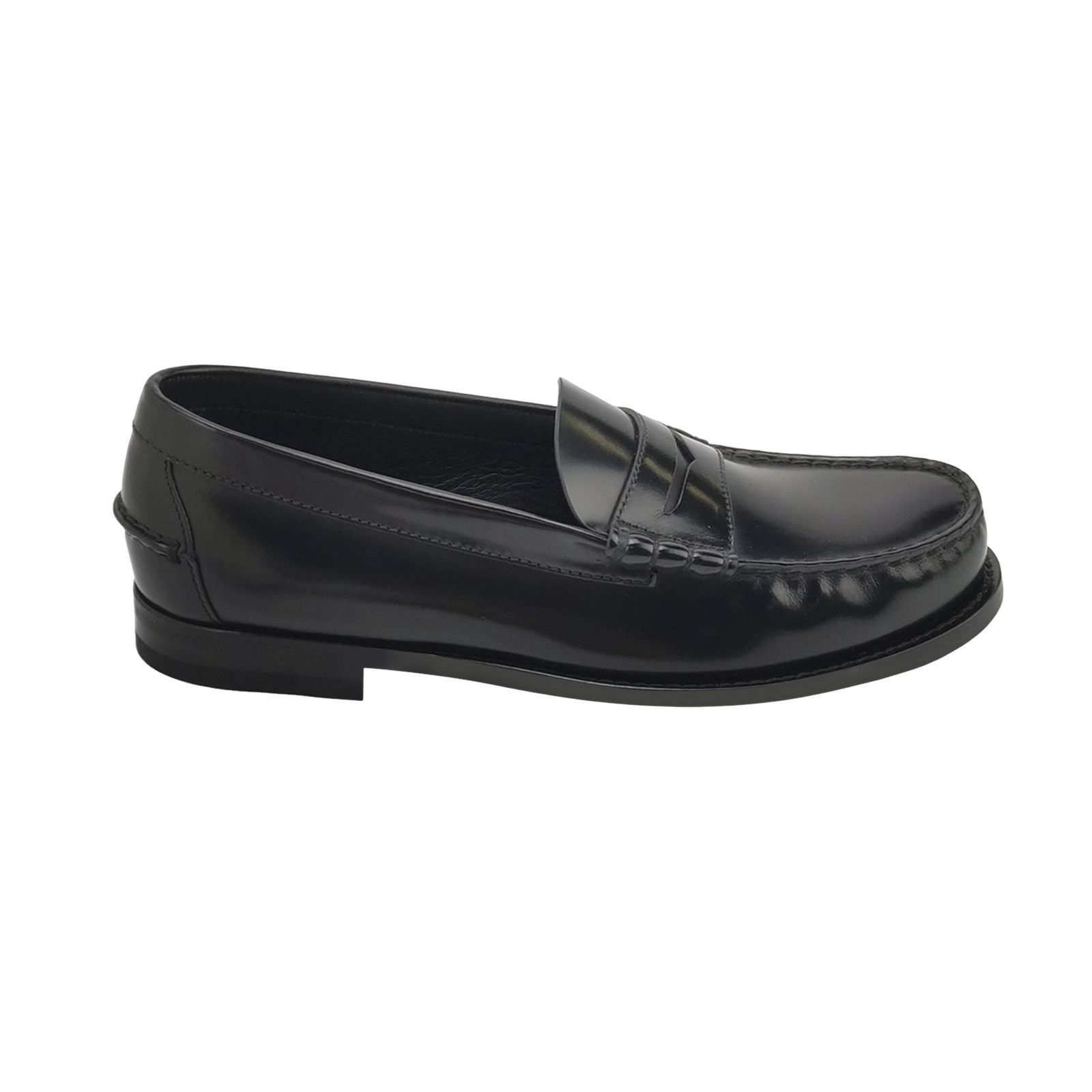Prada Prada Black Leather Penny Loafers EU 40 Size US 7 / EU 40 - 1 Thumbnail